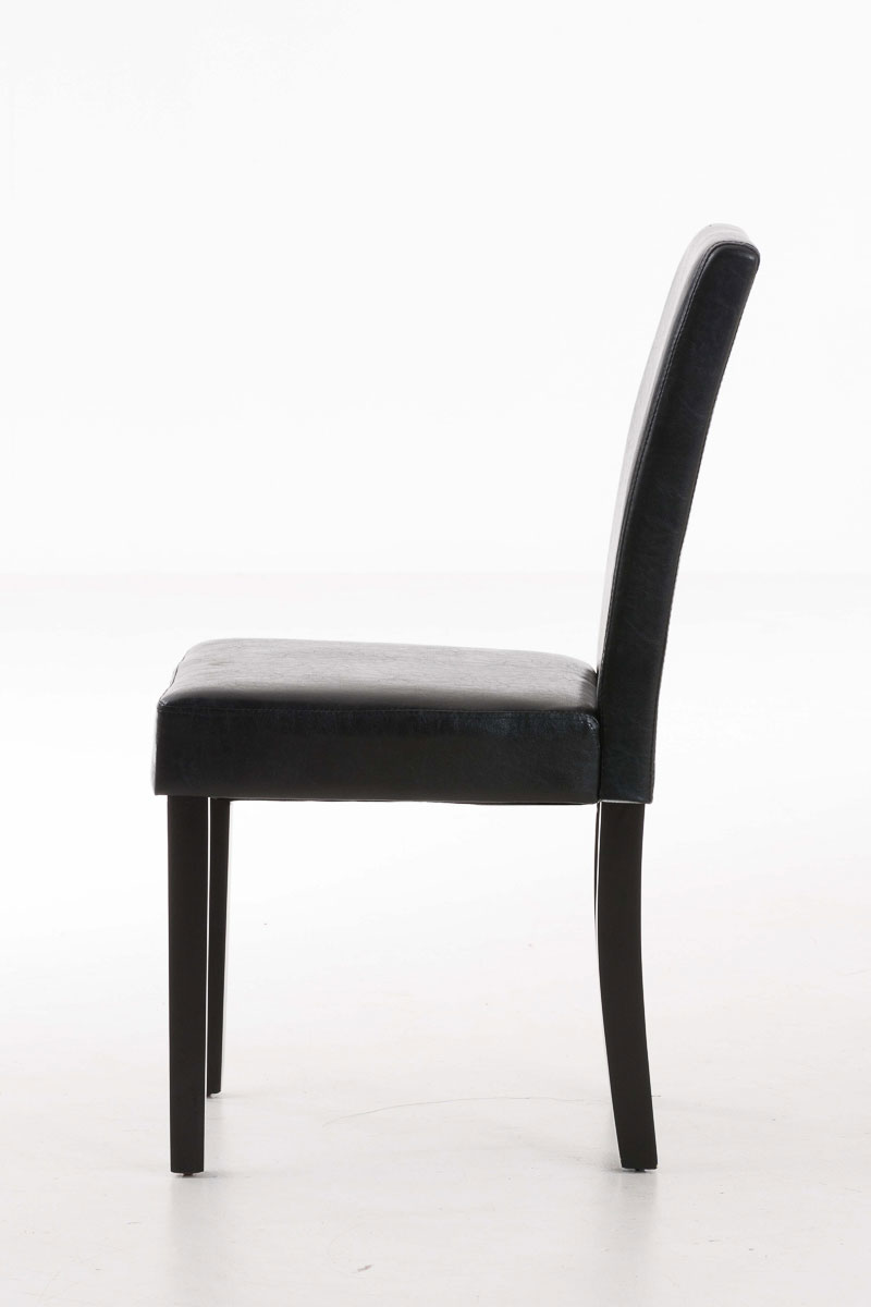 Chaise de salle à manger Ina similicuir avec pieds en Bois