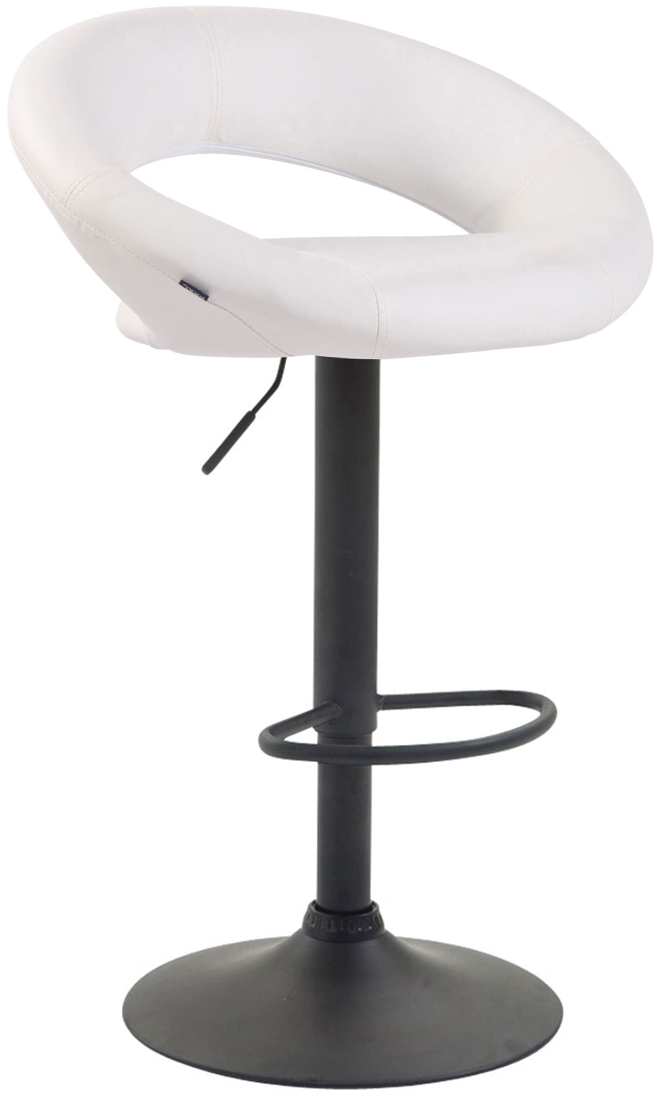 Lot de 2 Tabourets de bar Olinda en similicuir hauteur réglable et siège pivotant