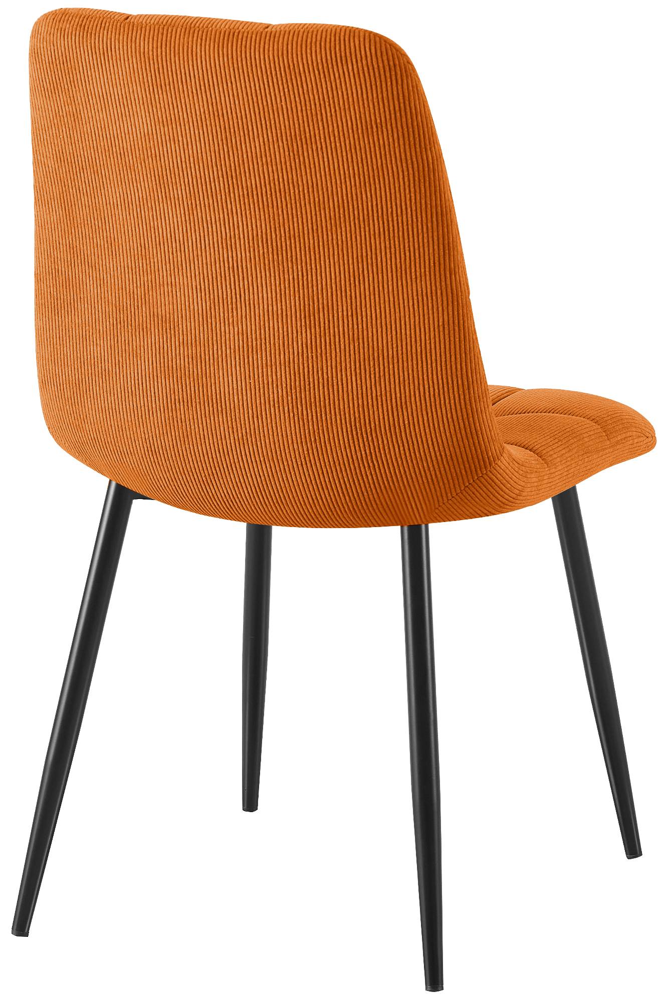 Lot de 2 chaises de salle a manger Antibes en velours cotele