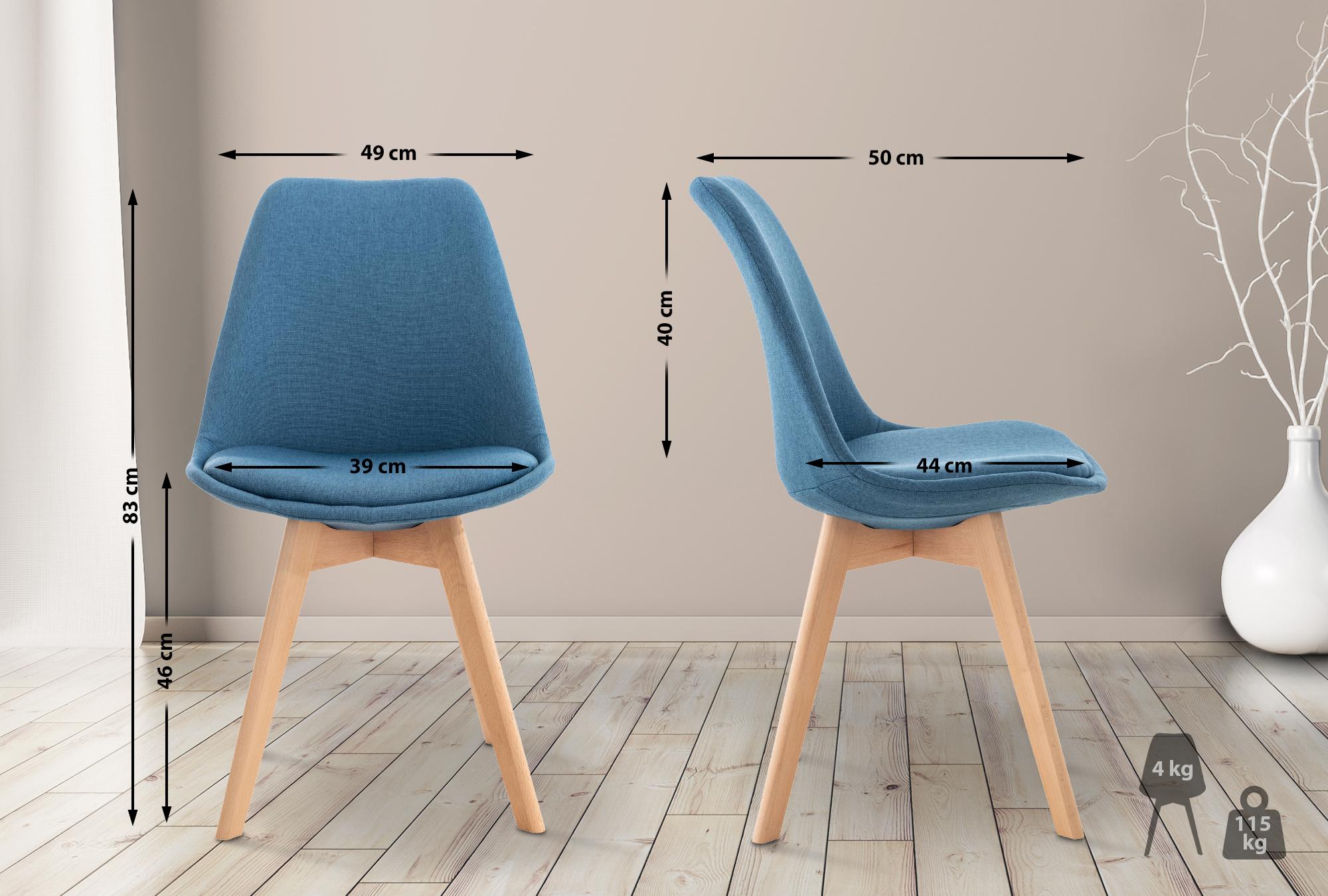 Lot de 4 chaises de salle à manger Linares