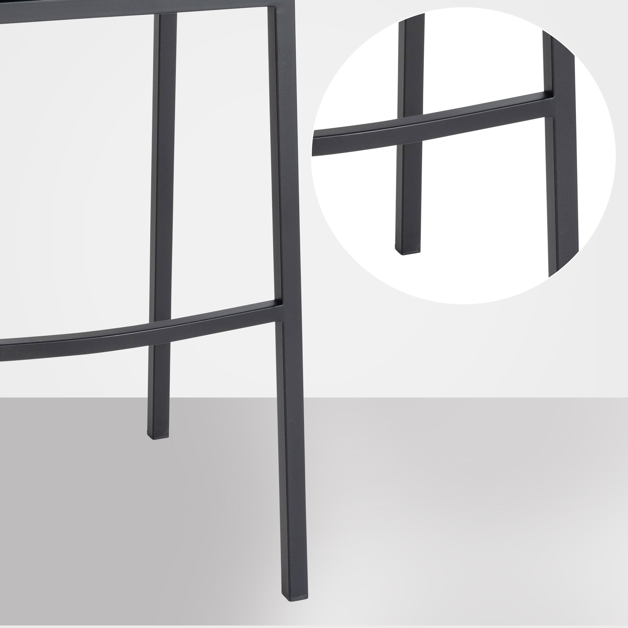 Tabouret de bar Damaso feutre avec piètement à quatre pieds