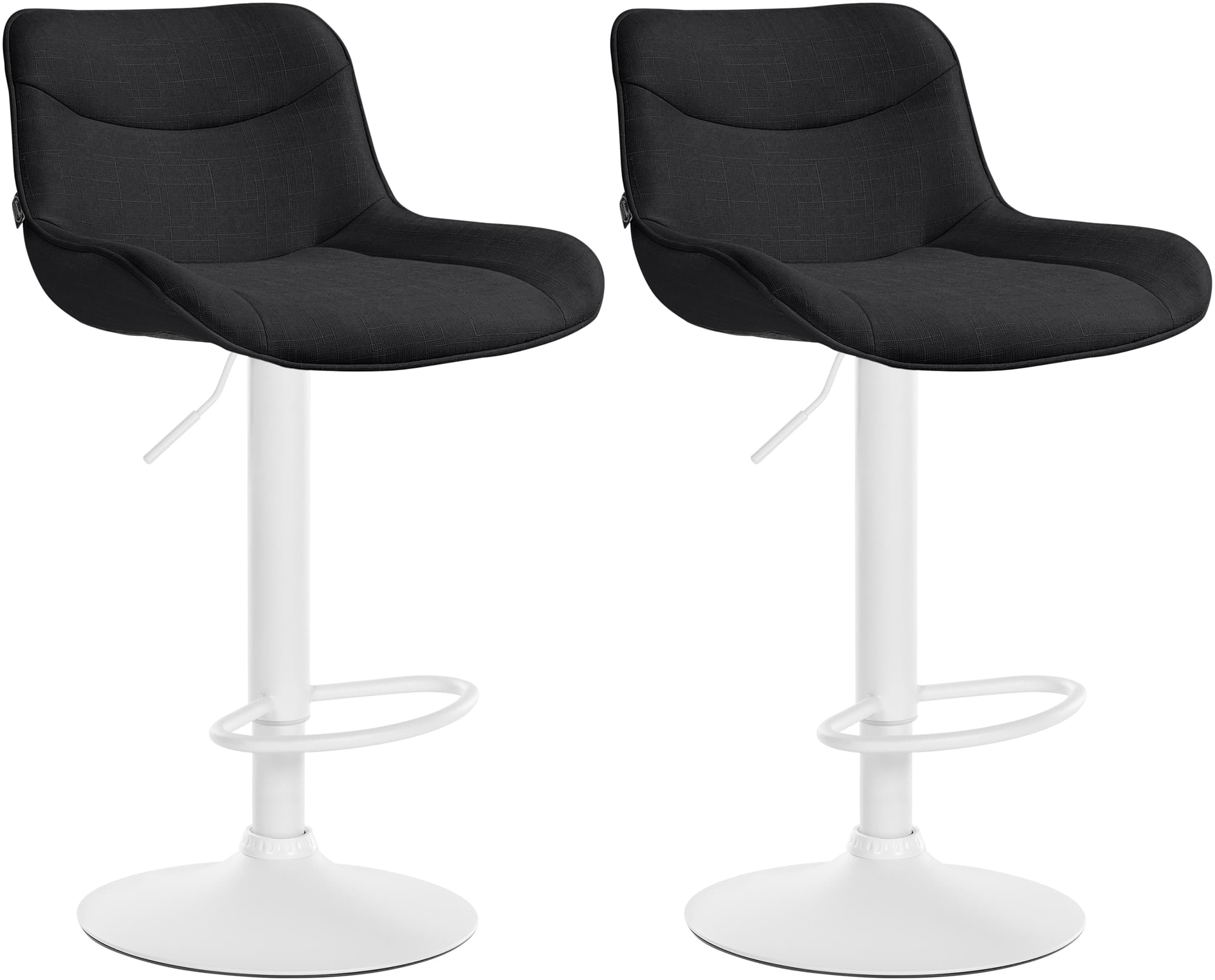 Lot de 2 tabourets de bar Vonore tissu