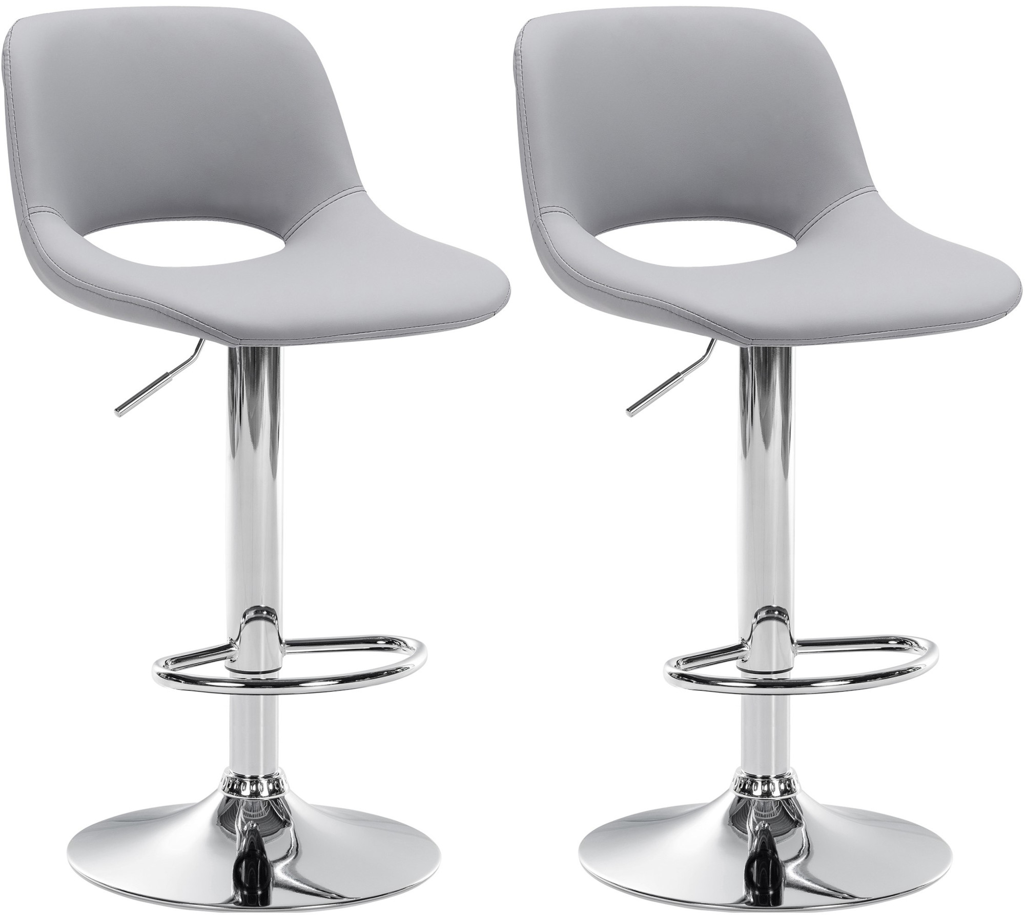 Lot de 2 tabourets de bar Camden en similicuir