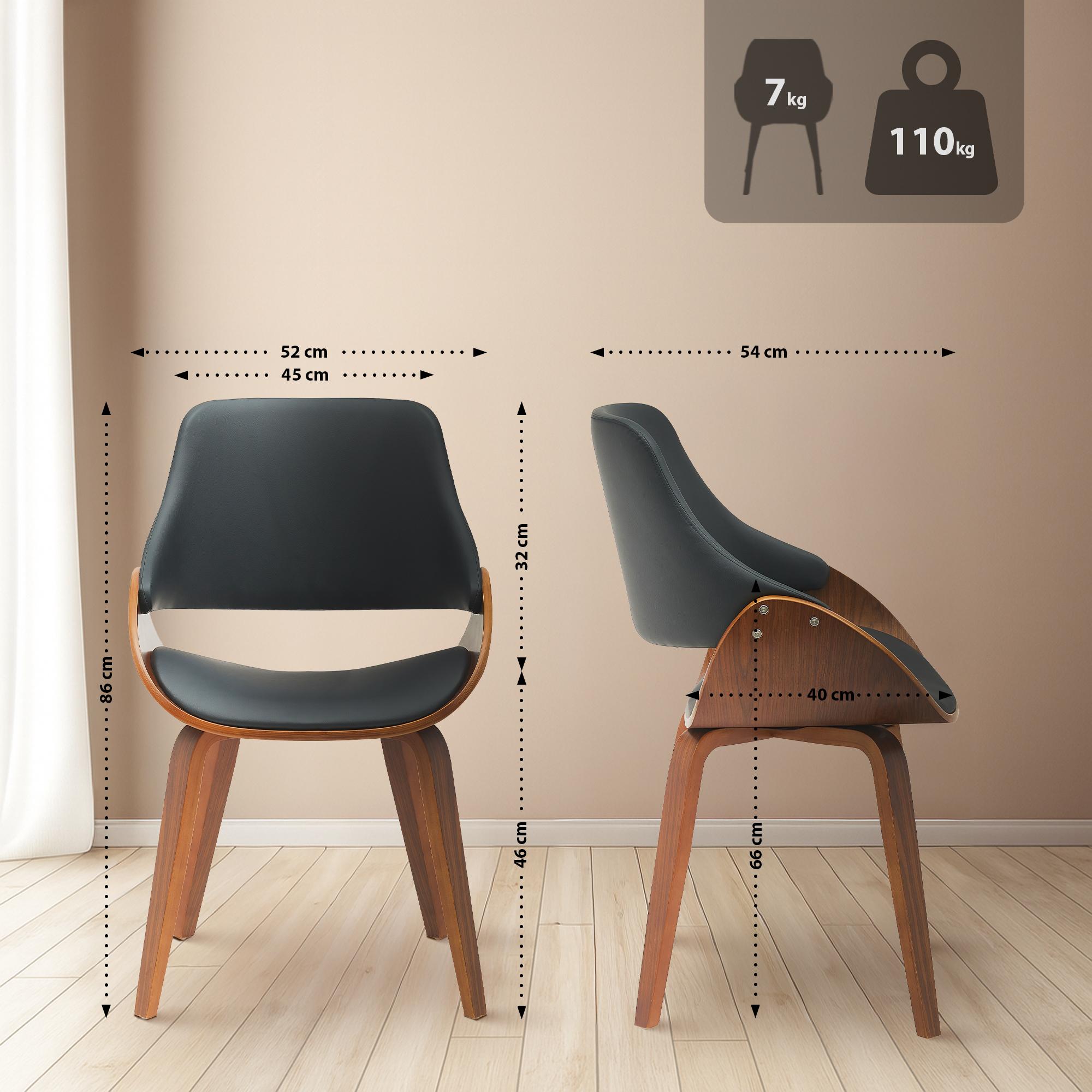 Lot de 2 chaises de salle à manger Vangale
