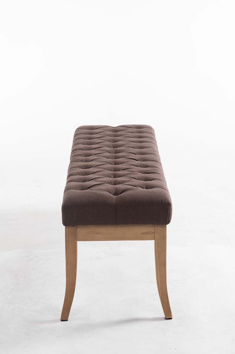 Banc Ramses tissu pieds antique clair