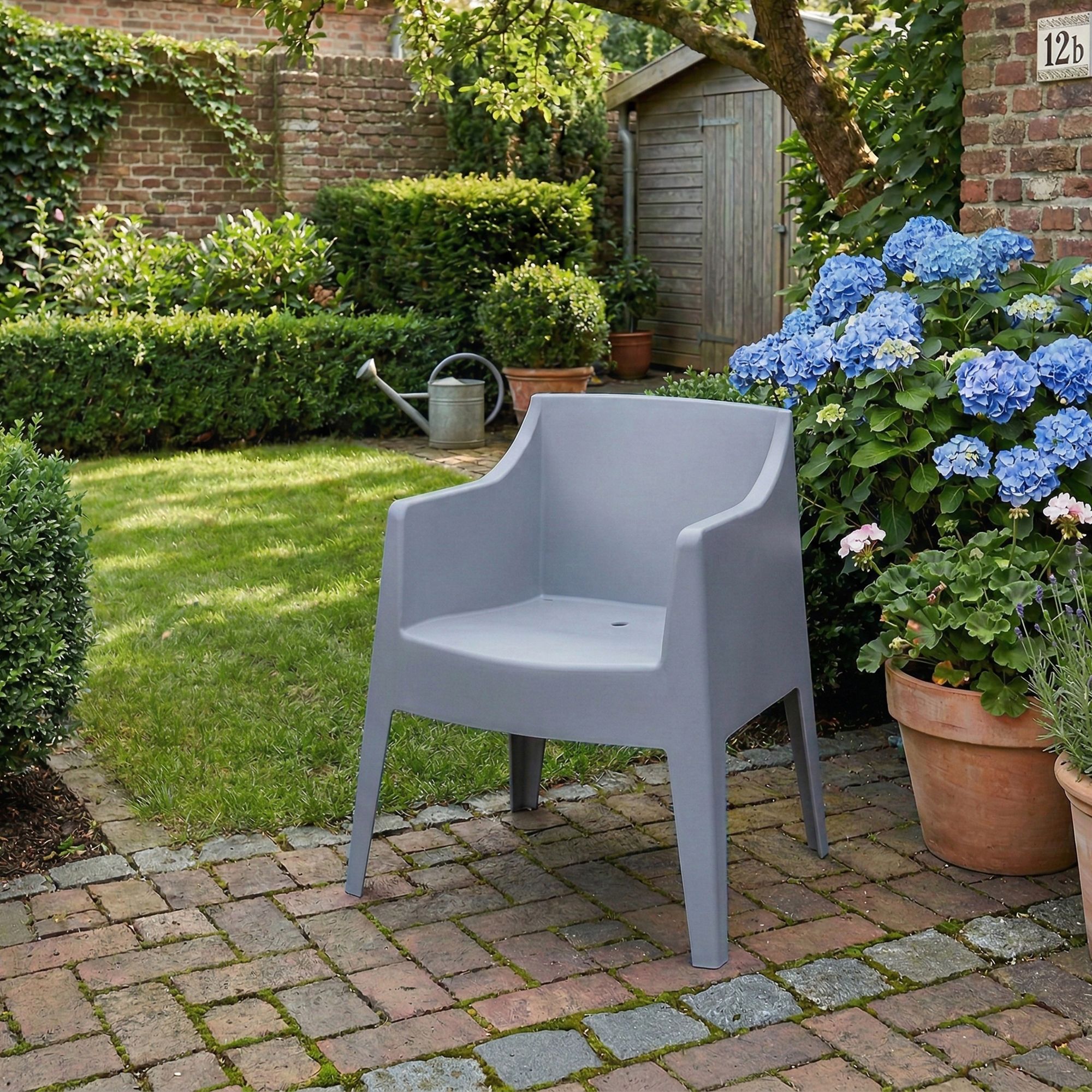 Ensemble de 4 chaises de jardin Bartal