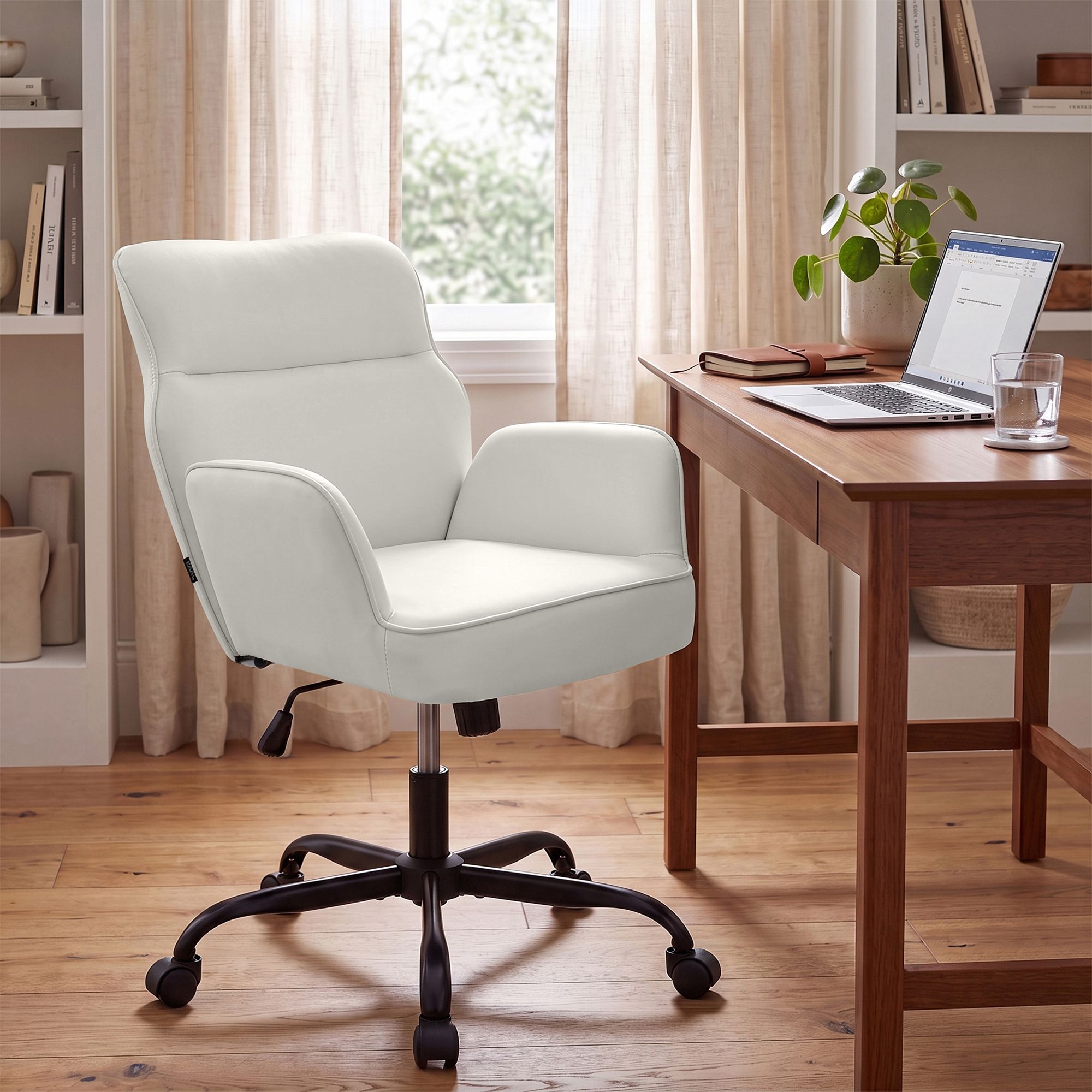 Chaise de bureau Amado aspect cuir