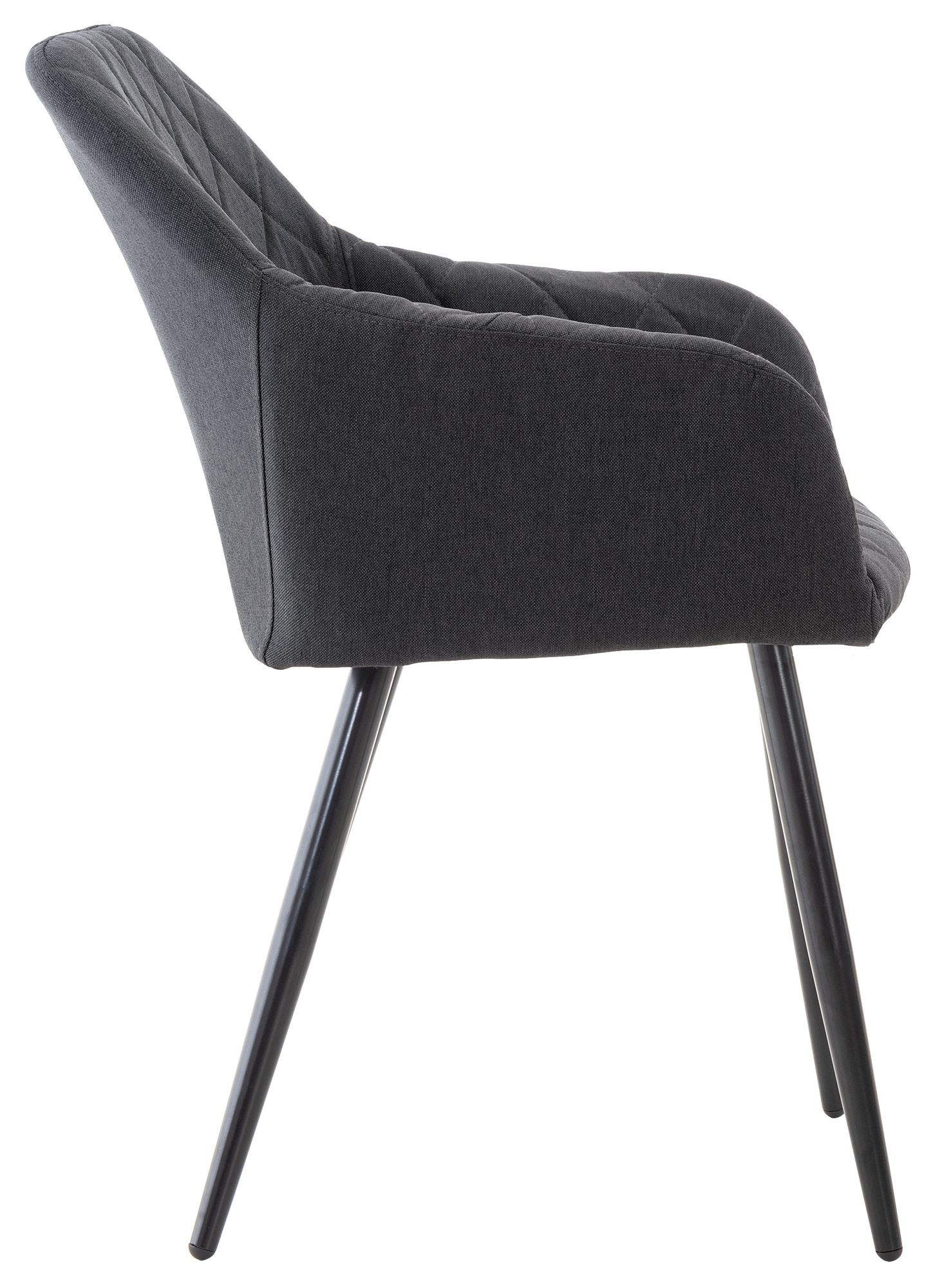 Lot de 4 chaises de salle à manger Shila avec Piètement en Métal noir