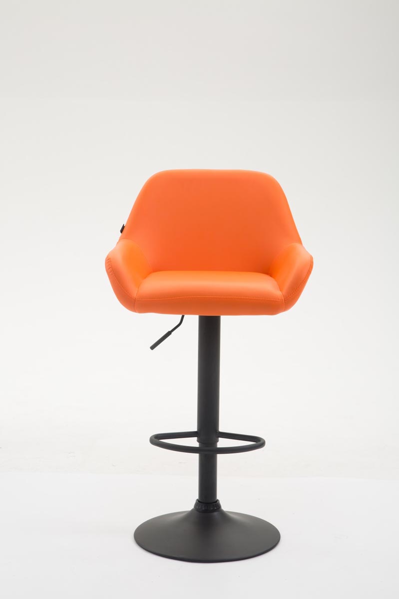 Tabouret de bar Braga similicuir avec pied en métal