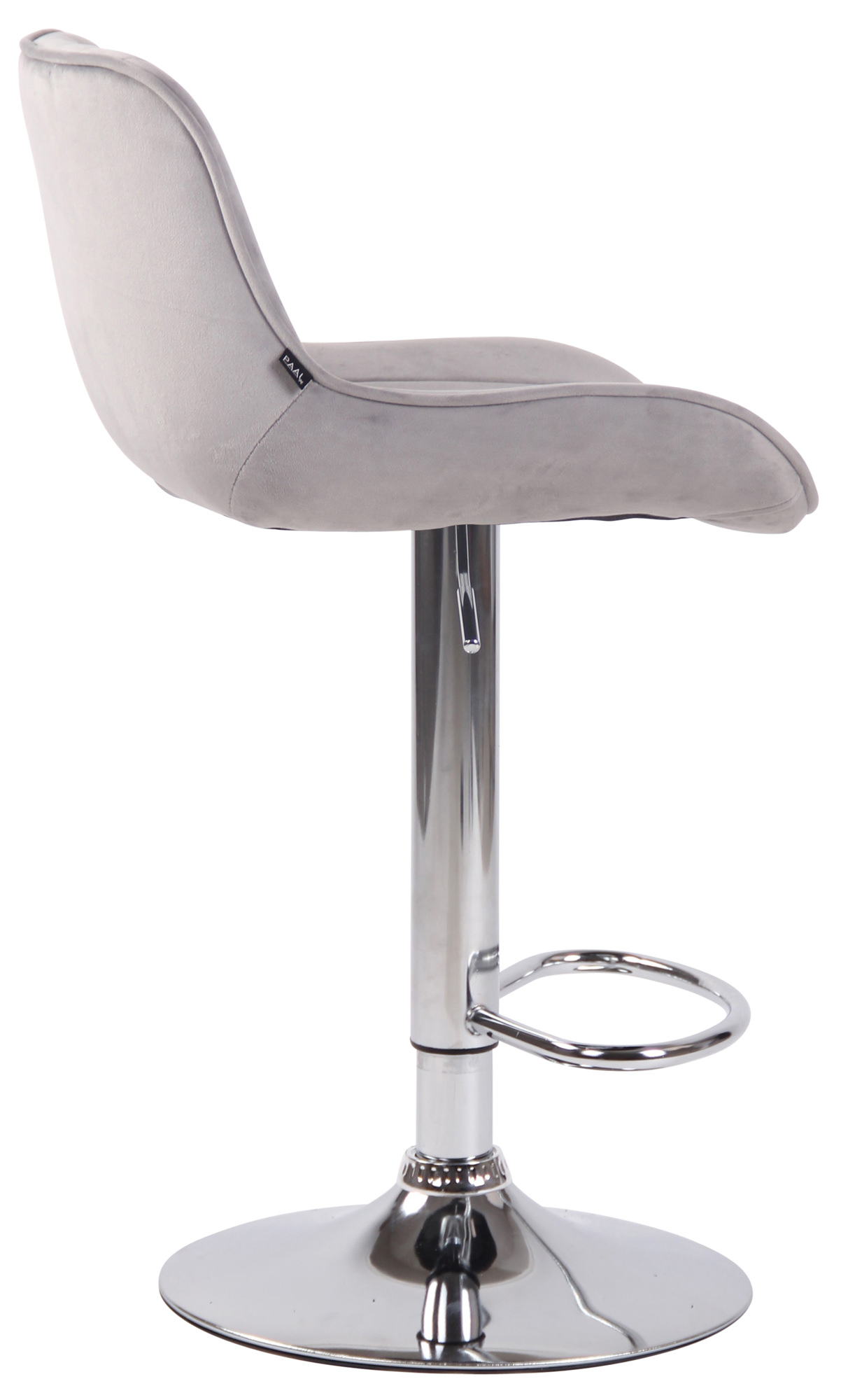 Tabouret de bar Lentini en Velours avec Piètement trompette en Métal