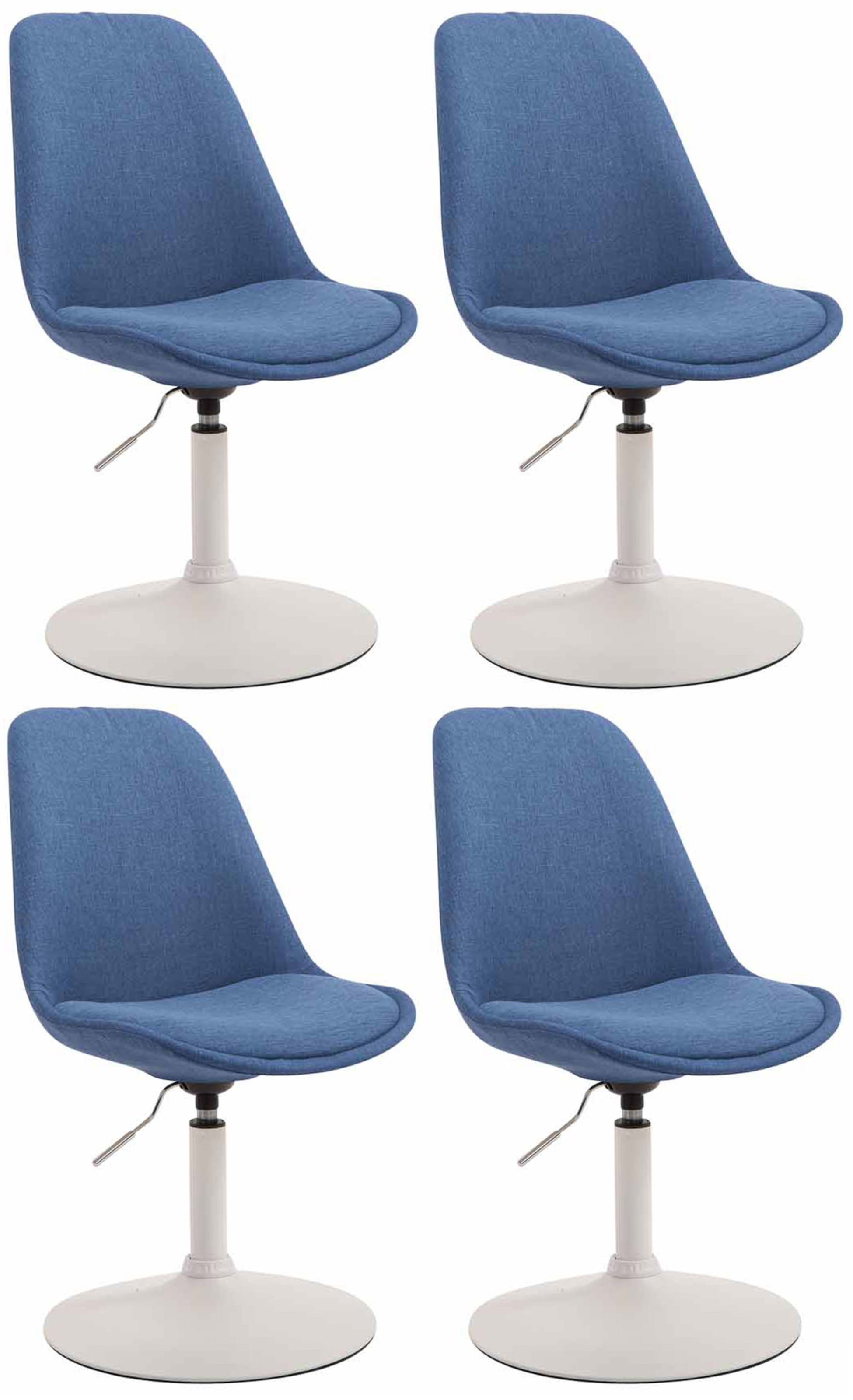 Lot de 4 Chaises de salle à manger Maverick tissu avec pied trompette
