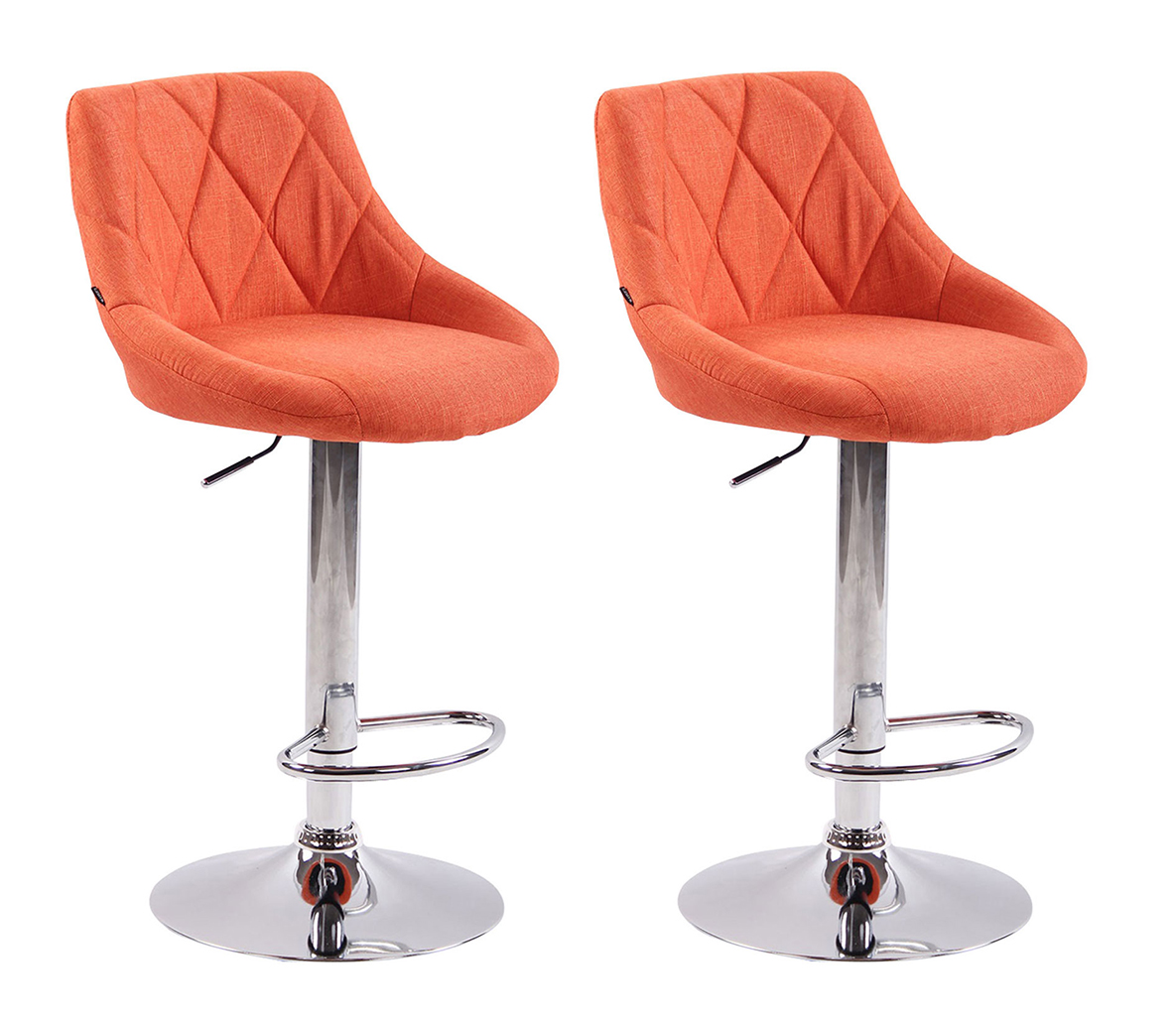 Lot de 2 tabourets de bar Lazio tissu