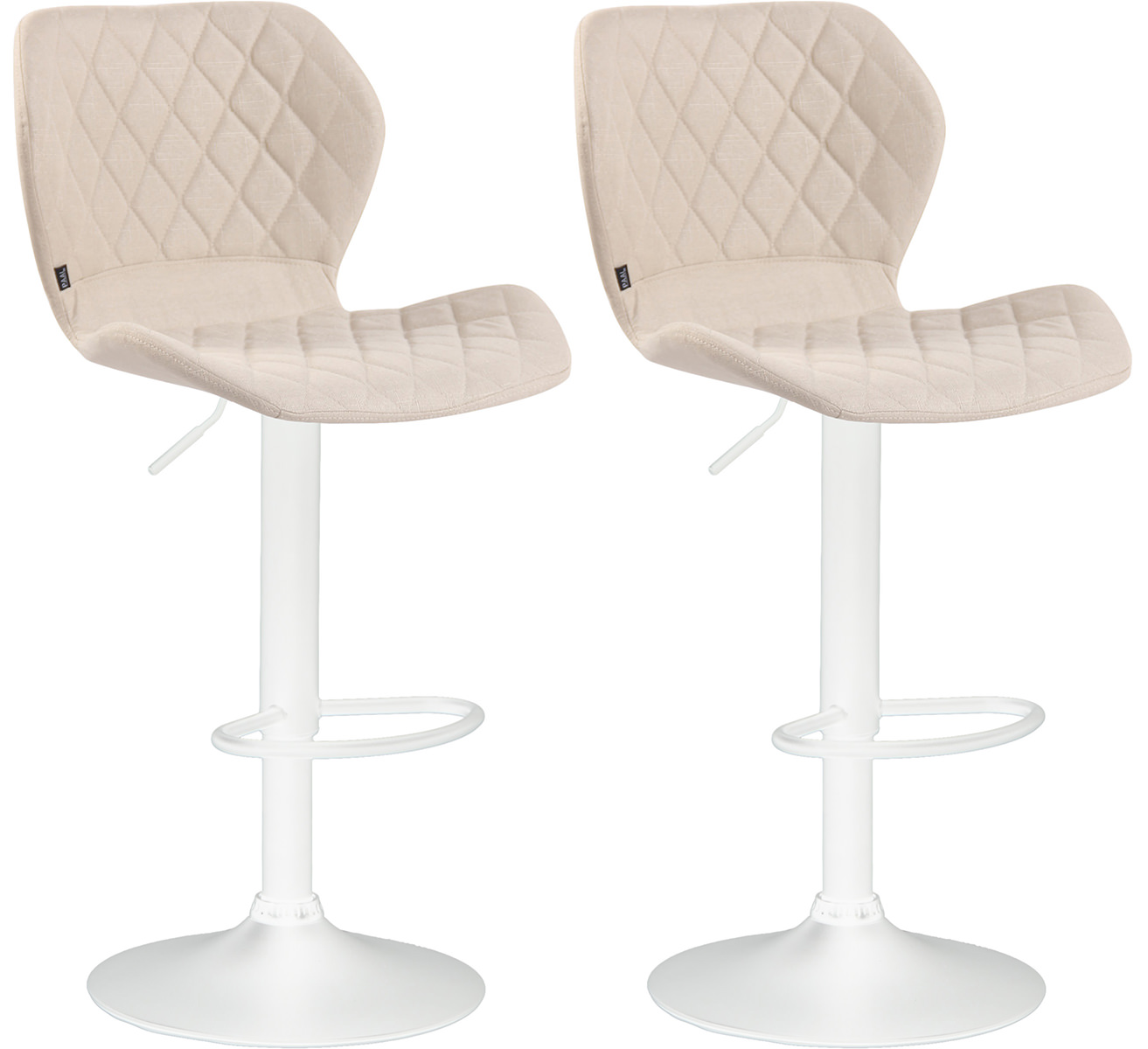 Lot de 2 tabourets de bar Cork en tissu