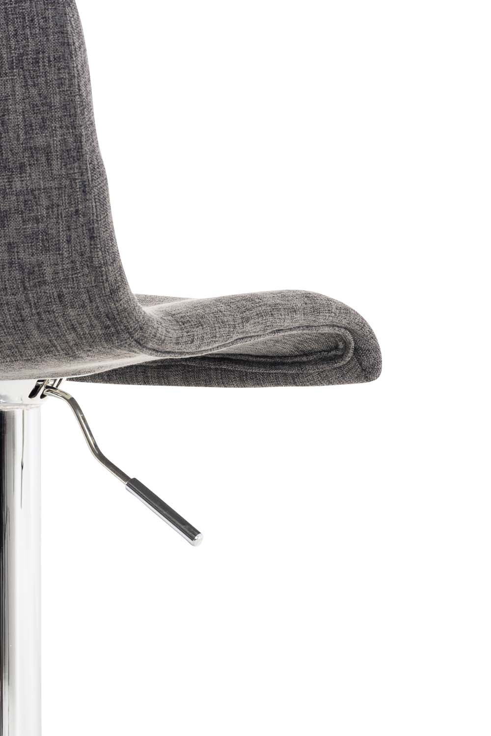 Lot 2 tabourets de bar Hover tissu hauteur réglable Piètement Métal chromé
