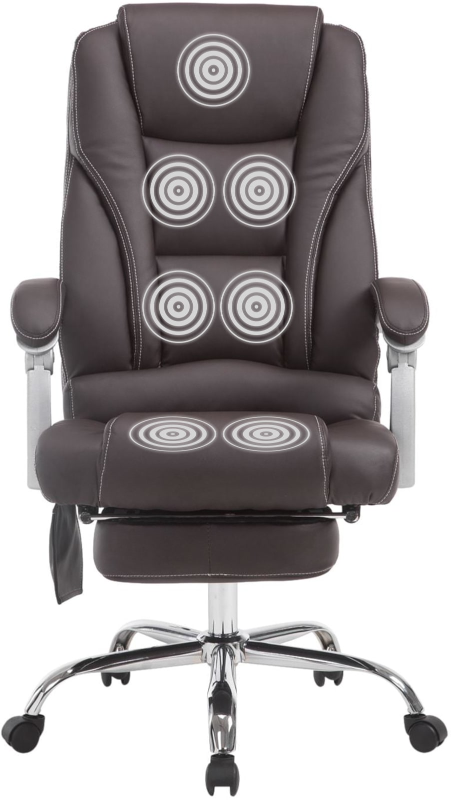 Fauteuil de bureau Pacific en similicuir avec une fonction massage