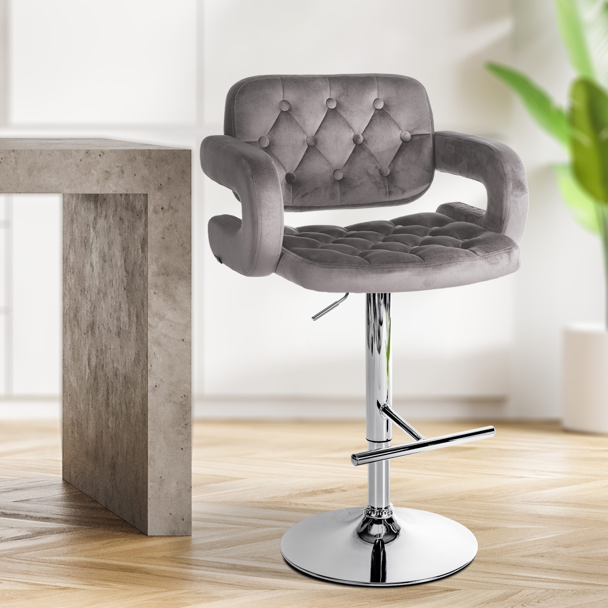 Tabouret de bar Dublin velours