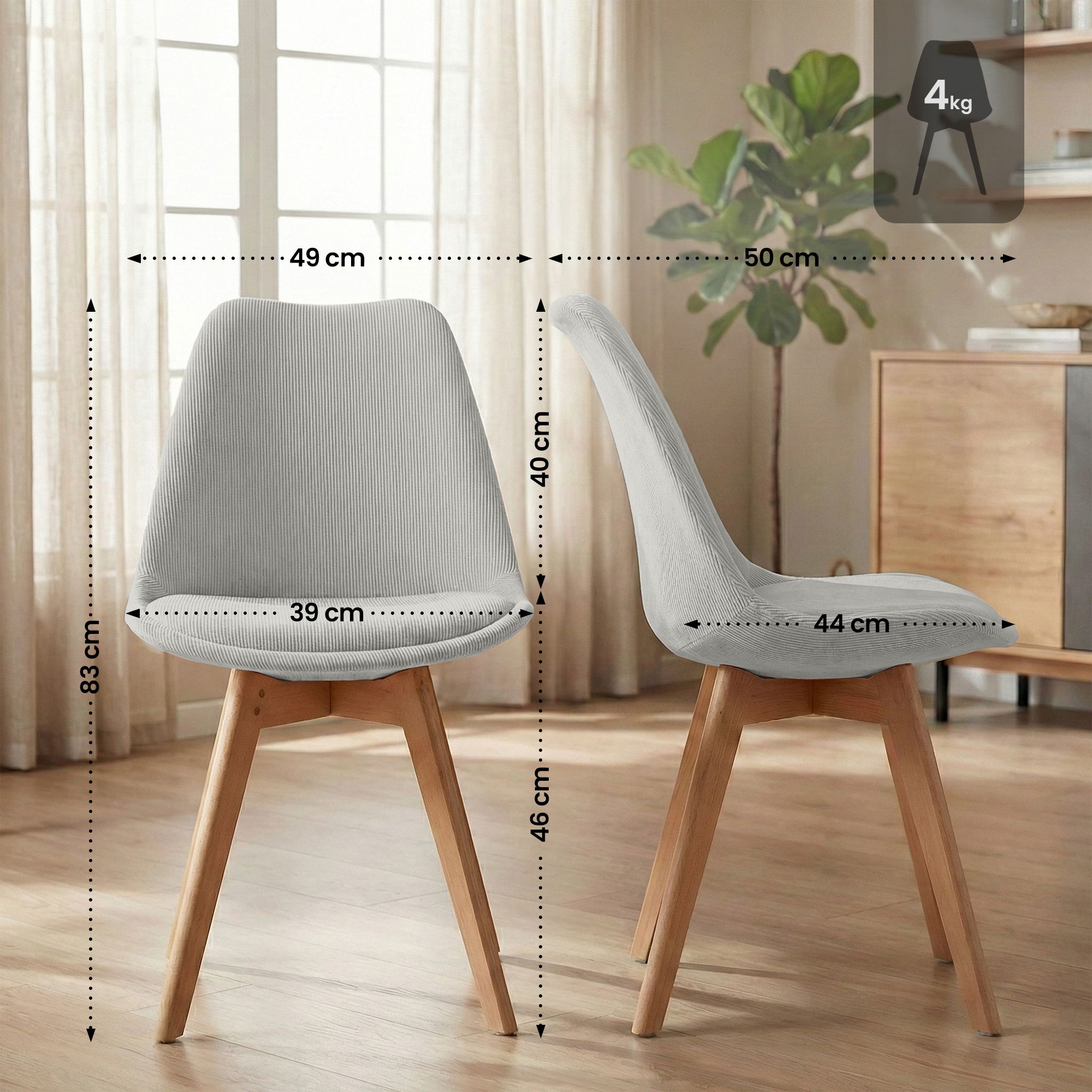 Chaise de salle à manger Linares : design élégant et confortable pour vos repas en famille ou entre amis
