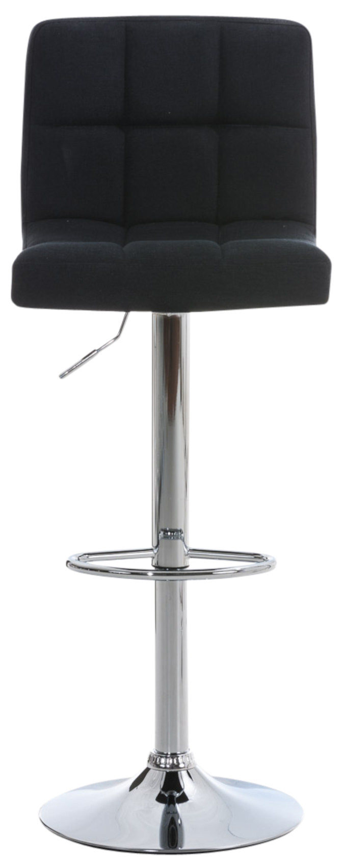 Lot de 2 Tabourets de bar Peru en Tissu Piètement Métal Pivotant et Ajustable