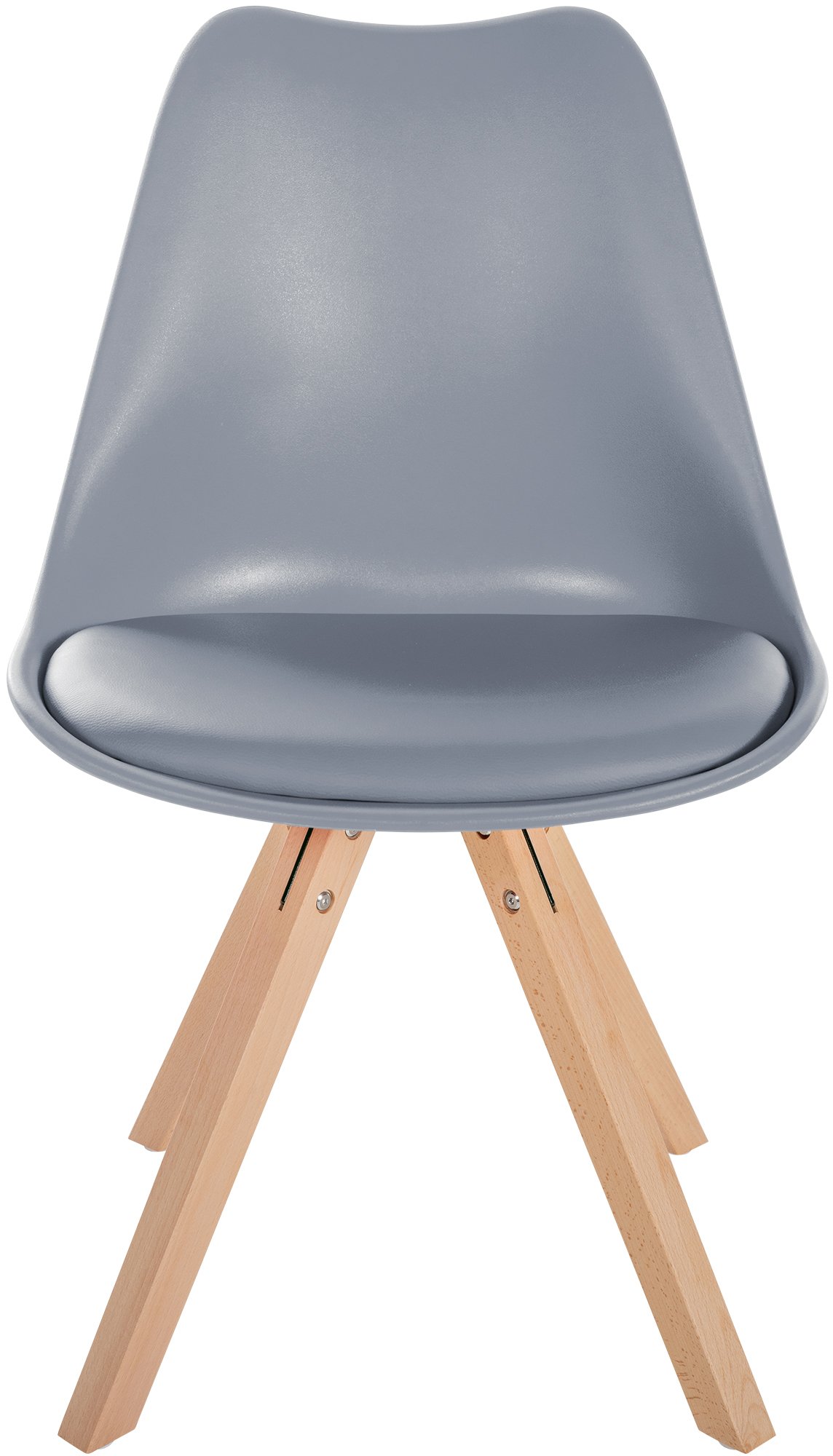 Chaise de salle à manger Sofia en plastique et Similicuir Pieds en bois