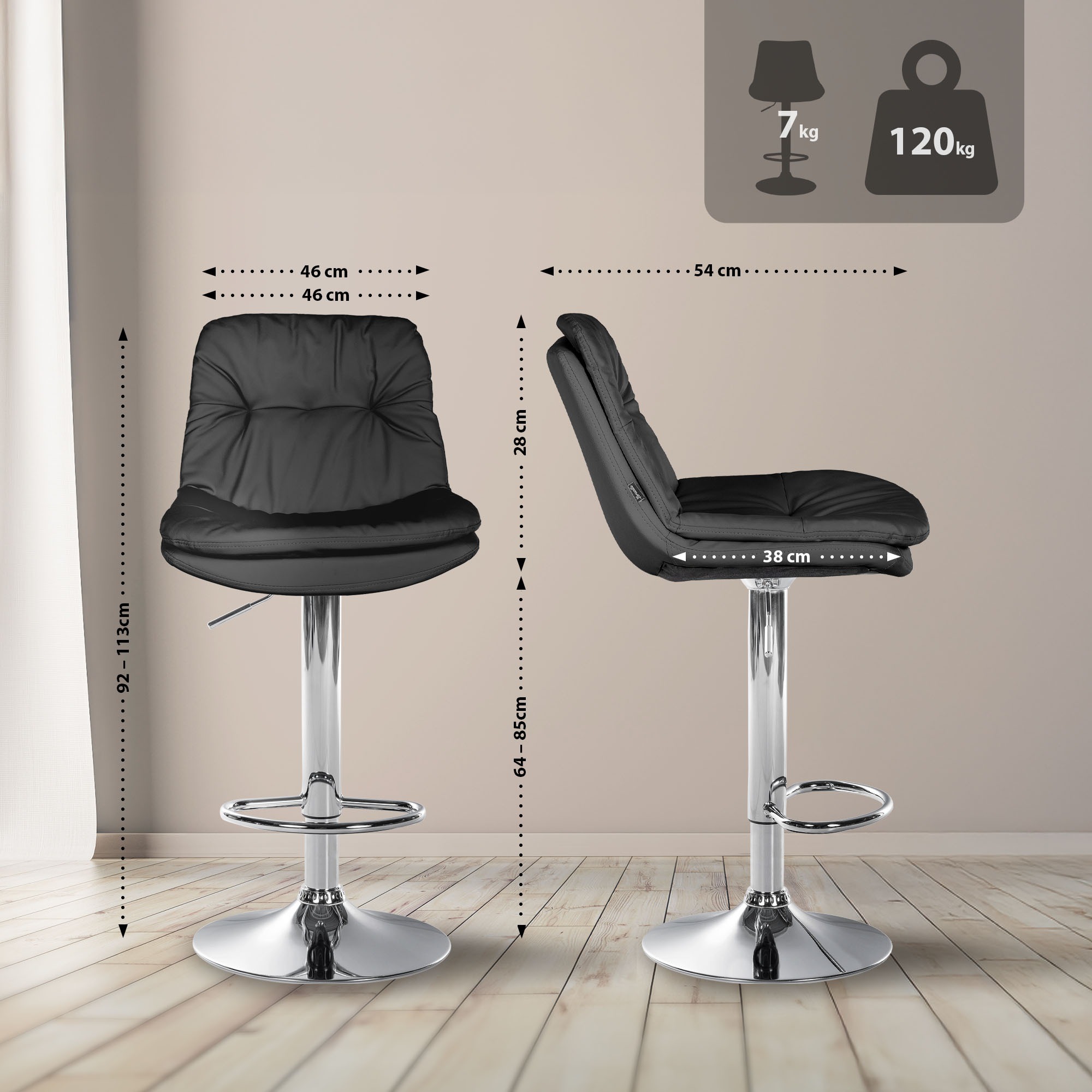 Tabouret de bar Laurel similicuir