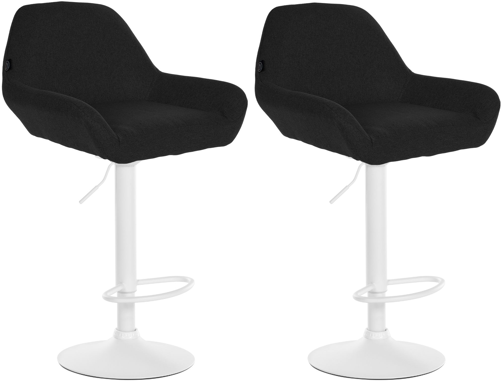 Lot de 2 tabourets de bar Braga en tissu