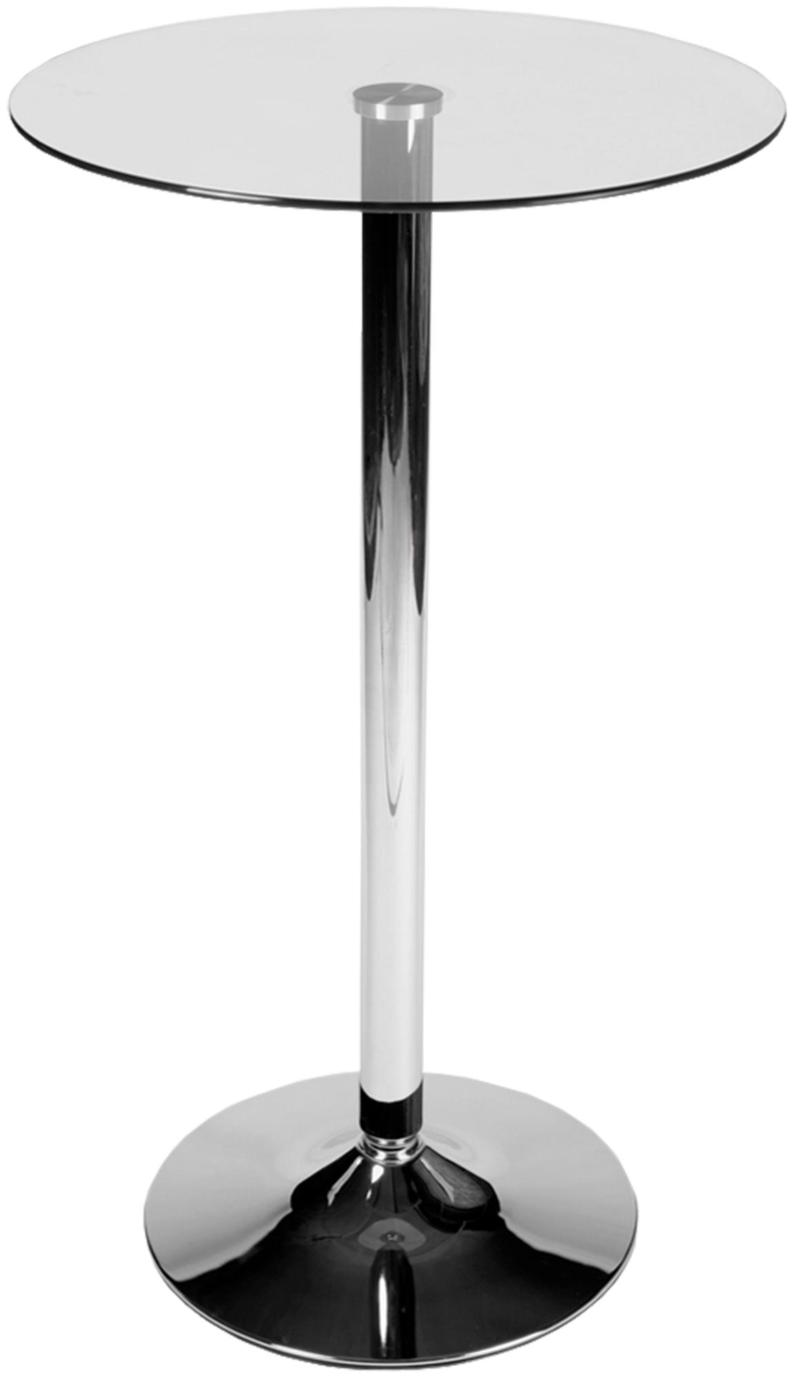 Table en verre ronde avec hauteur de 105 cm