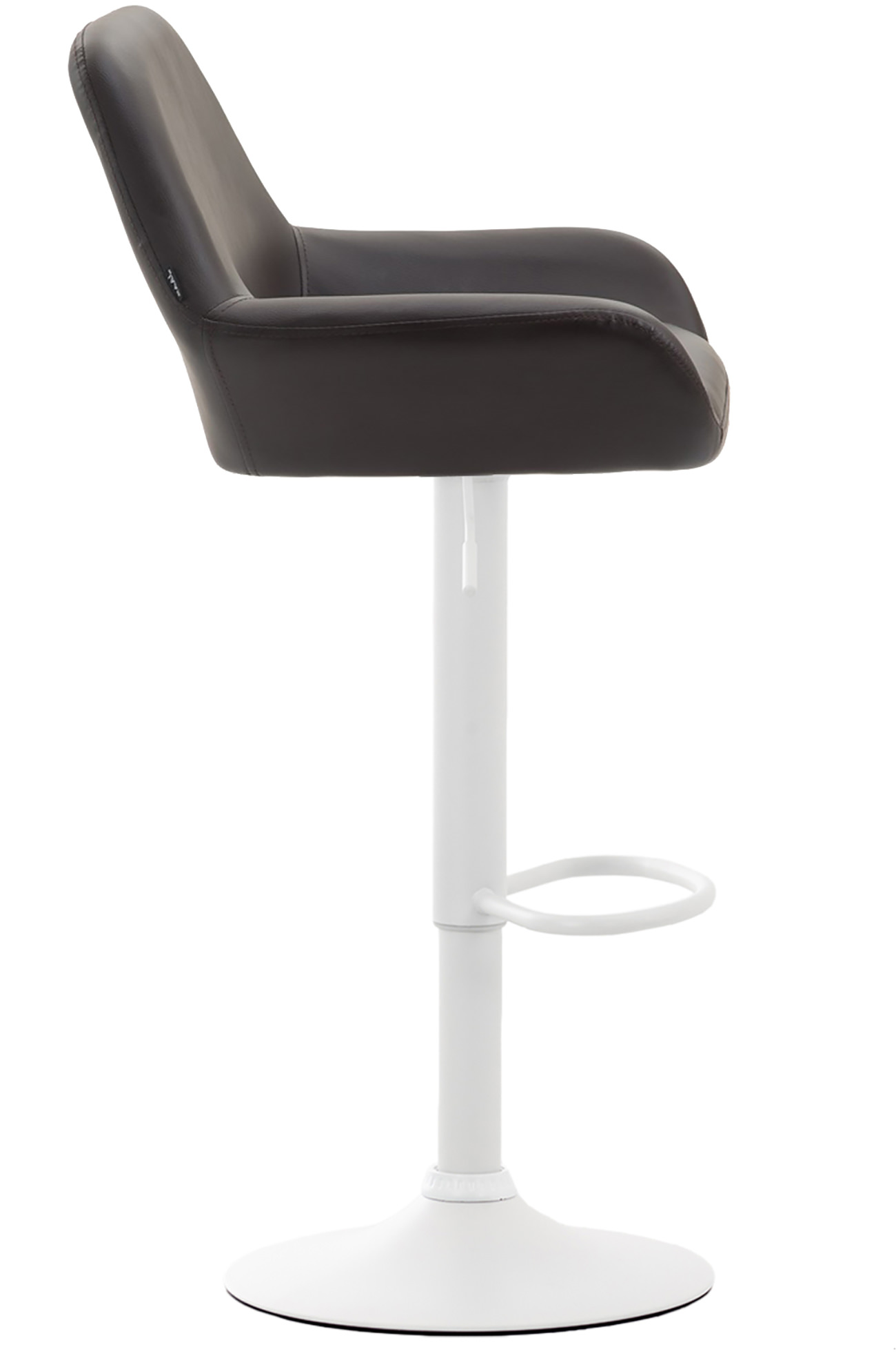 Tabouret de bar Braga similicuir avec pied en métal