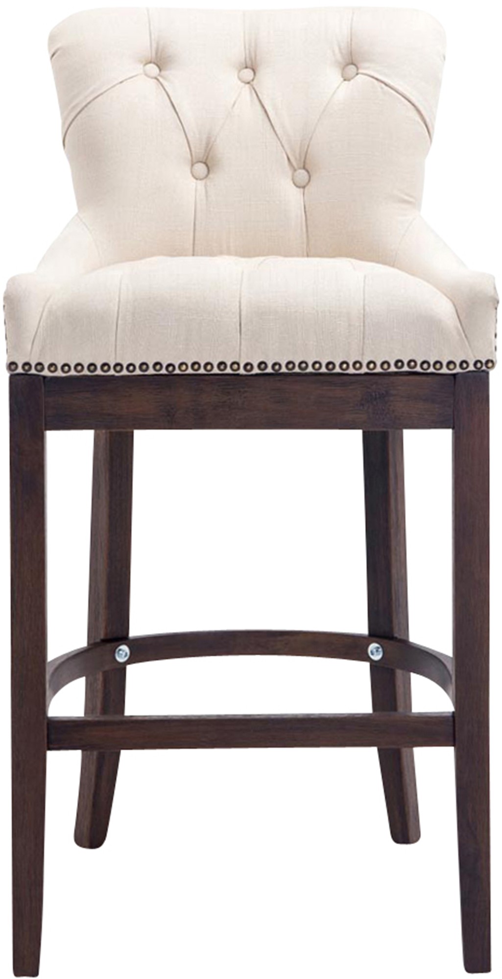 Tabouret de bar Lakewood tissu Piètement antique