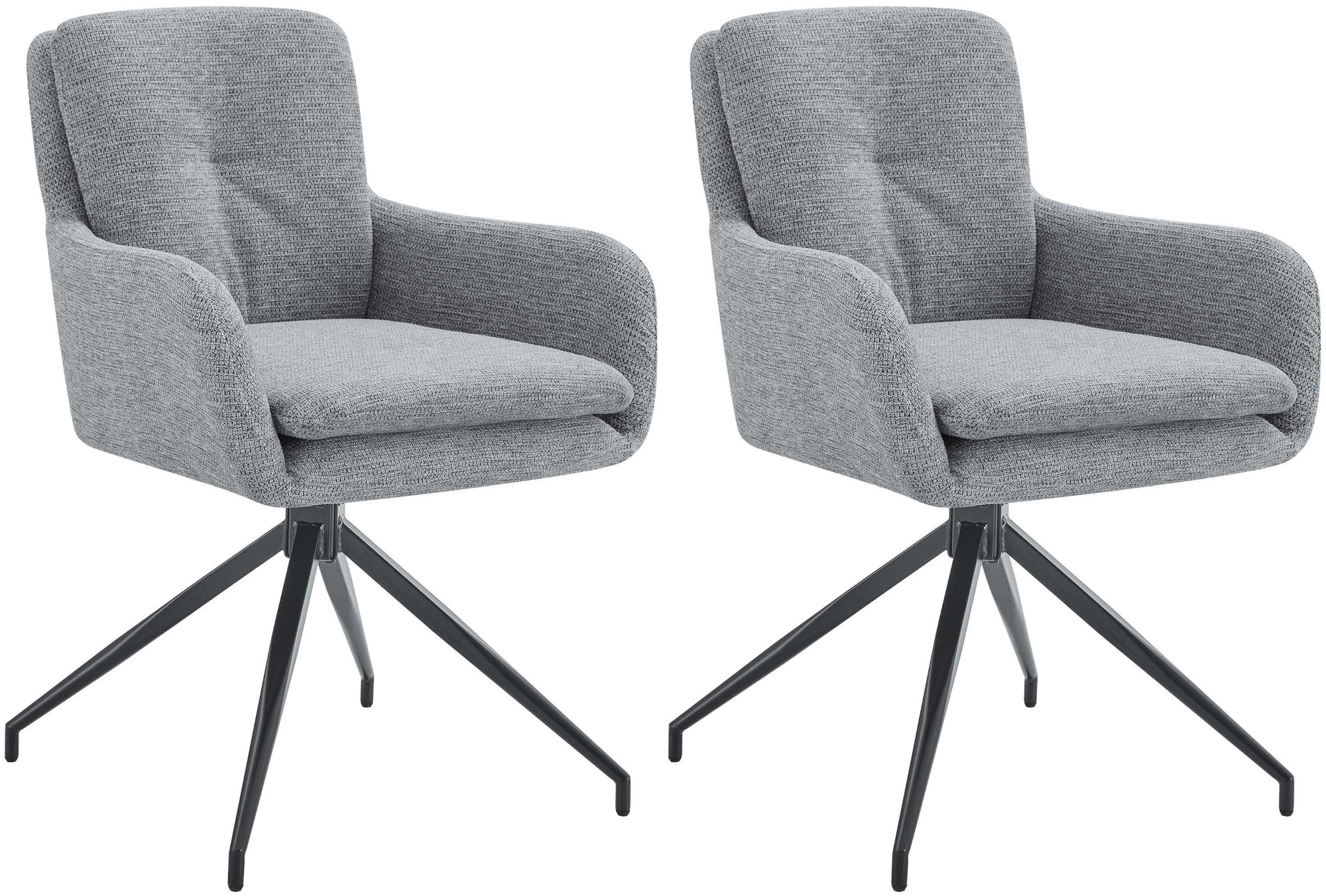 Lot de 2 chaises de salle à manger Pickett en tissu