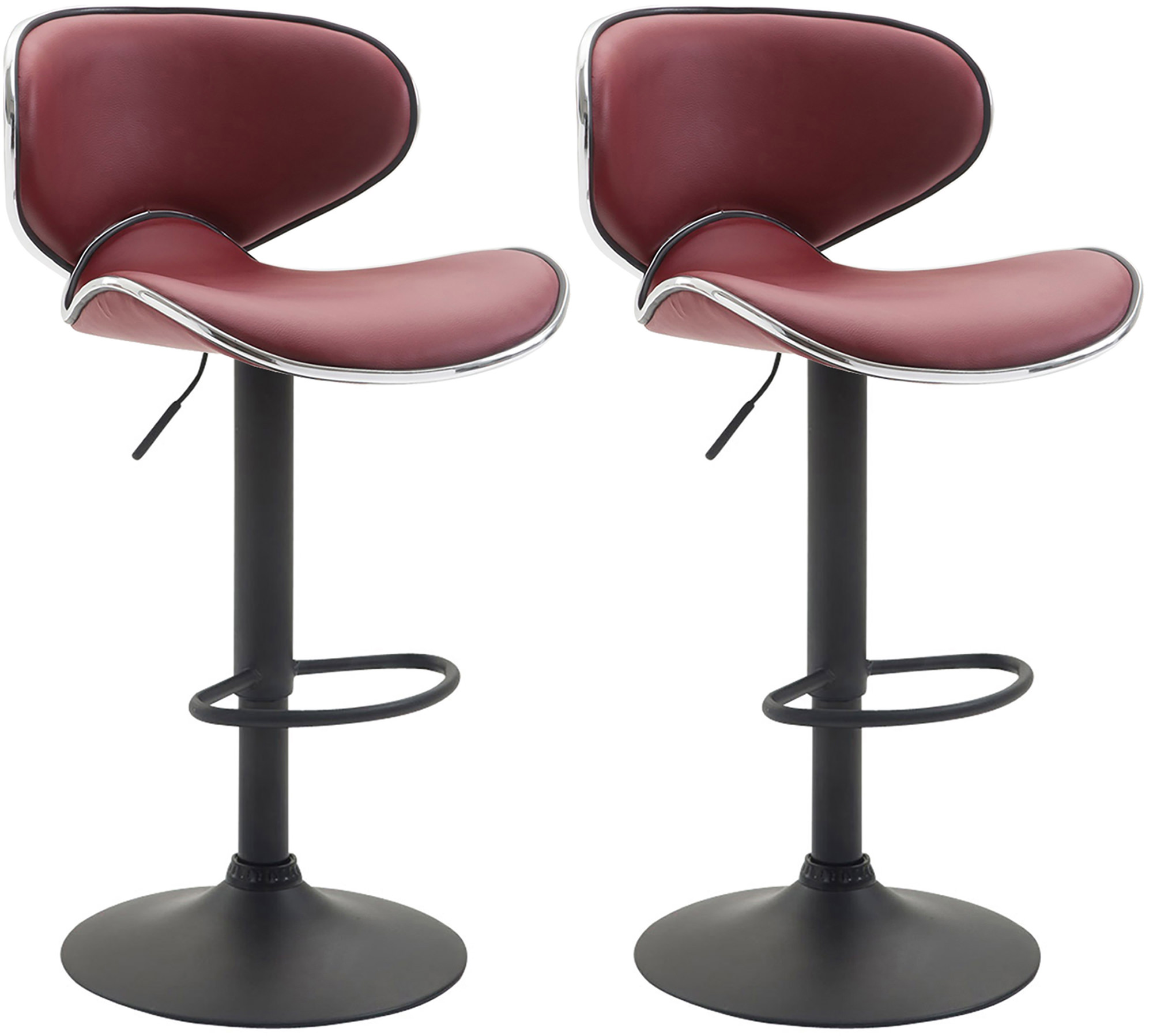 Lot de 2 tabourets de bar Las Vegas V2 similicuir