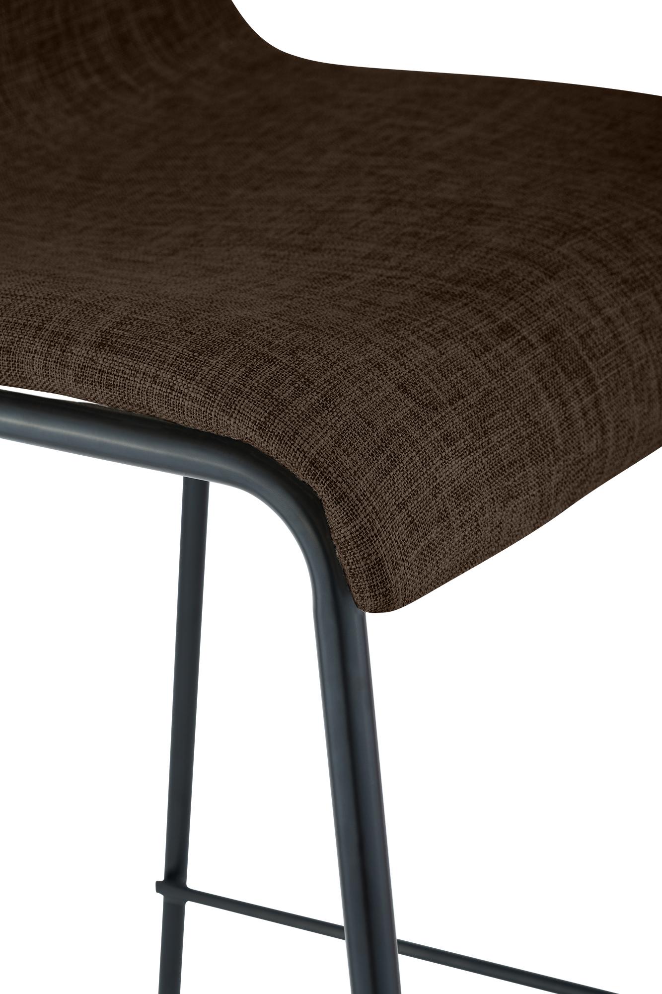 Tabouret de bar Hover en tissu avec pied a 4 branches
