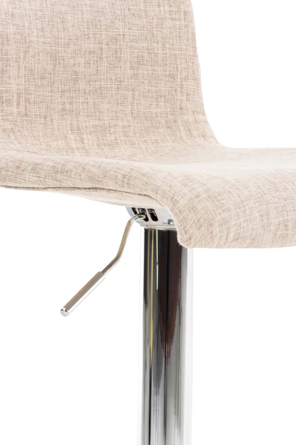 Lot 2 tabourets de bar Hover tissu hauteur réglable Piètement Métal chromé