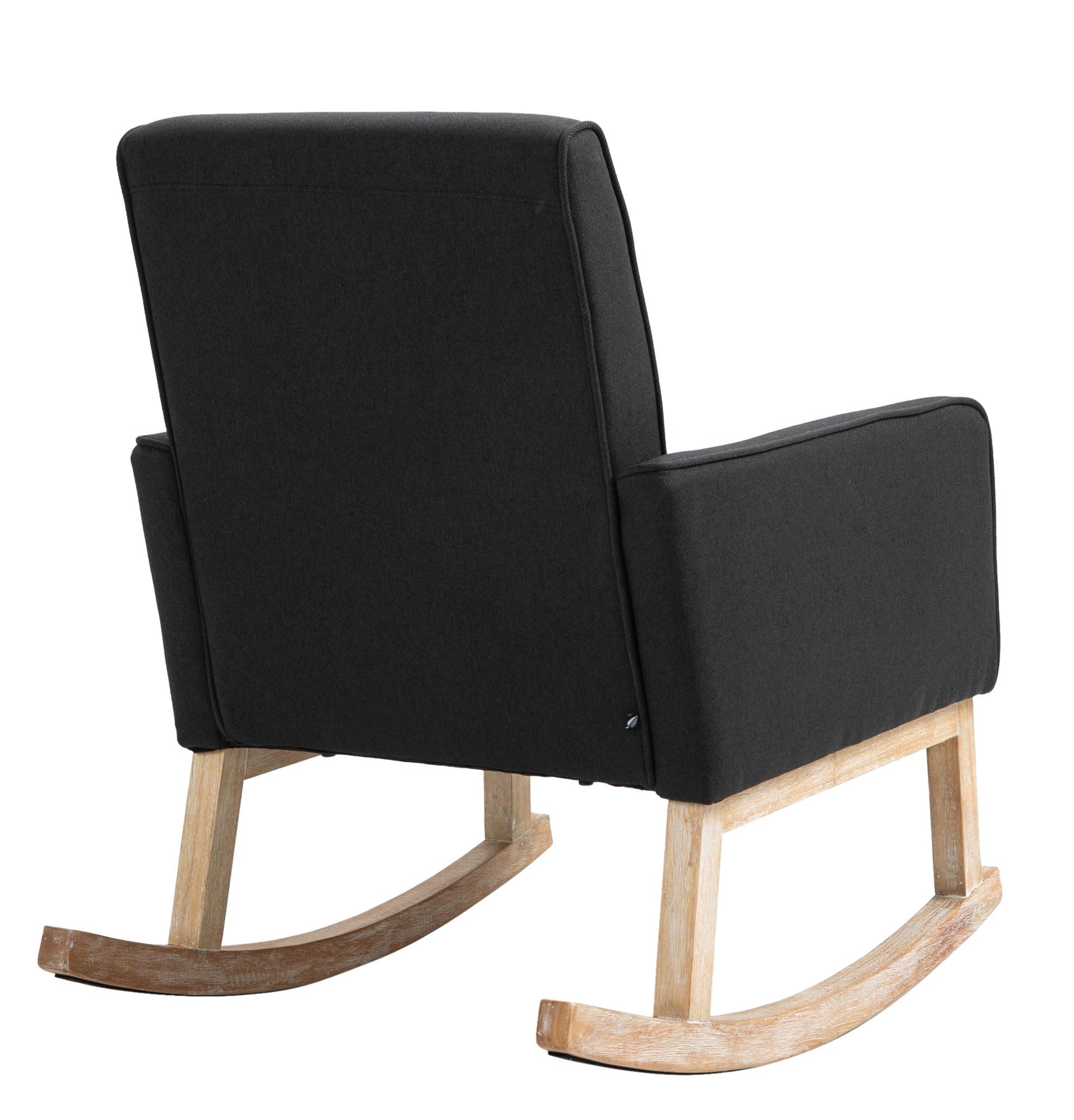 Chaise à bascule Dream en Tissu Pieds en Bois de chêne