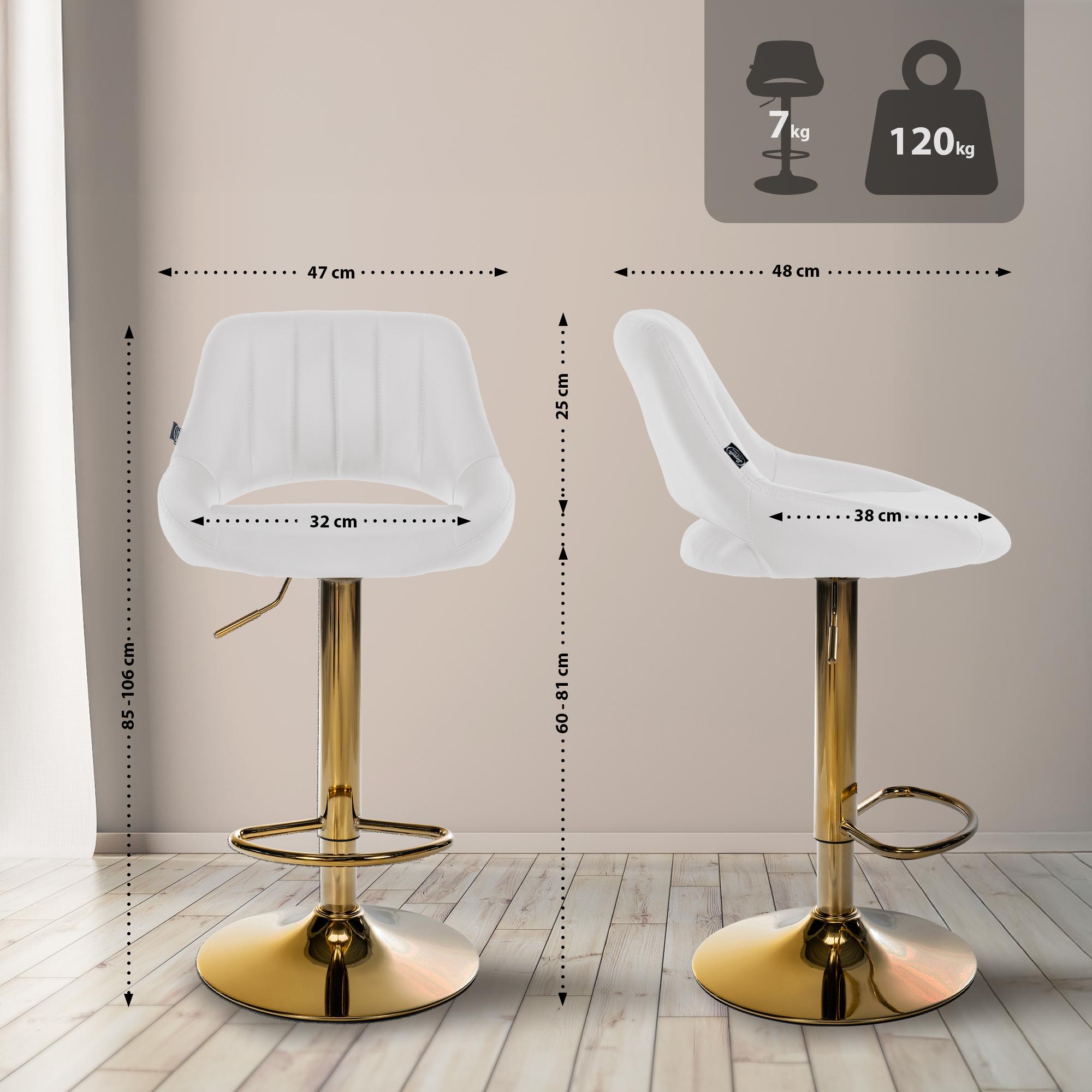 Lot de 2 tabourets de bar Milet en similicuir