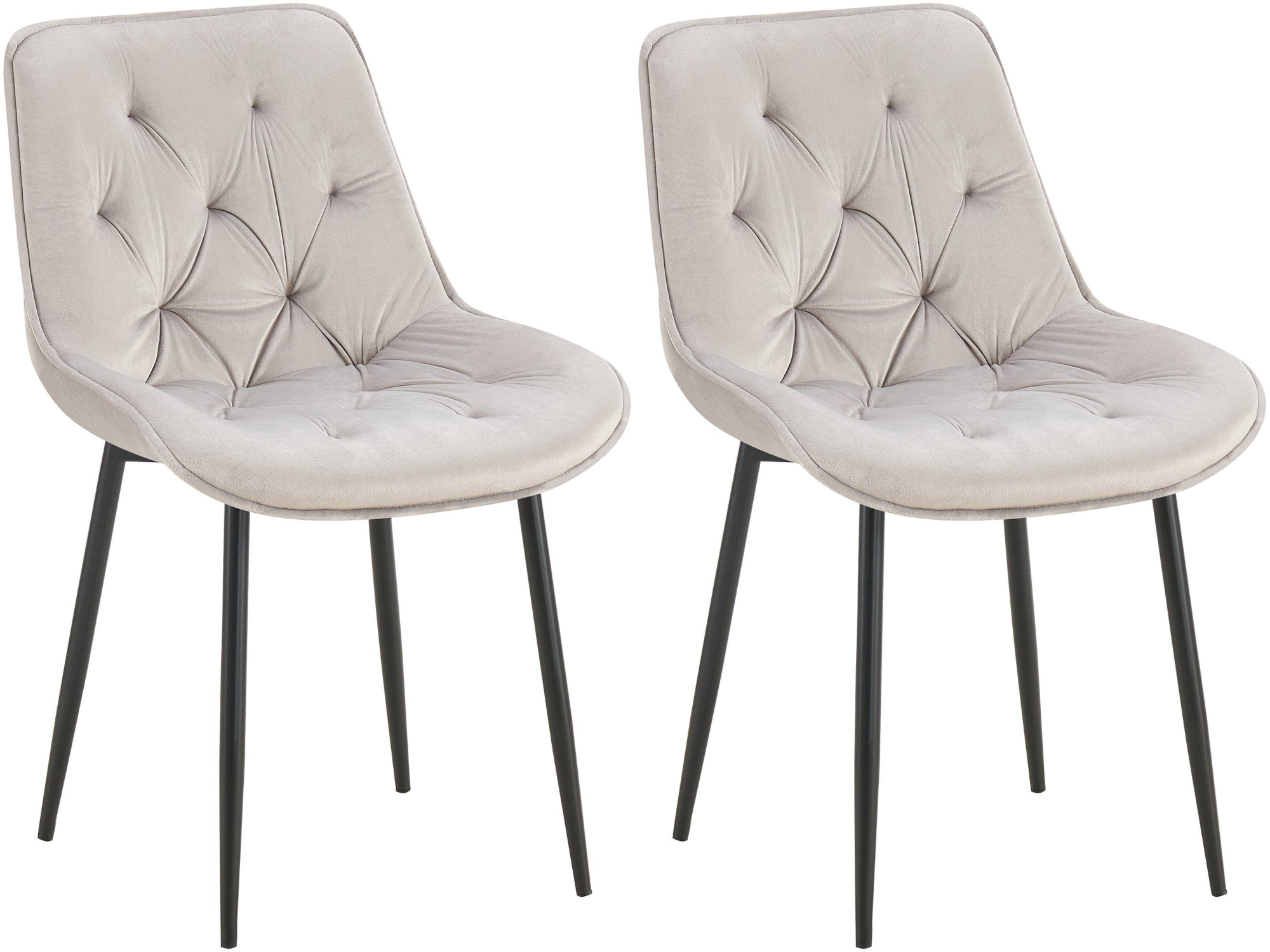 Lot de 2 chaises de salle à manger Wallace velours