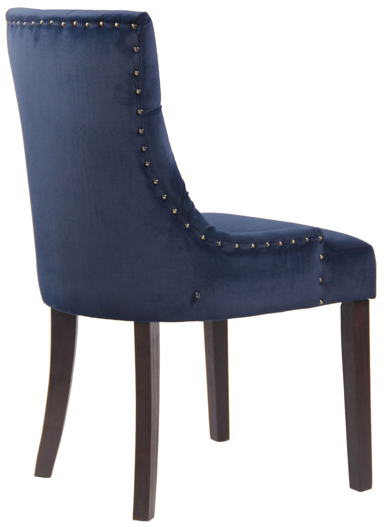 Chaise de salle à manger Aberdeen en Velours avec Piètement en bois d'hévéa