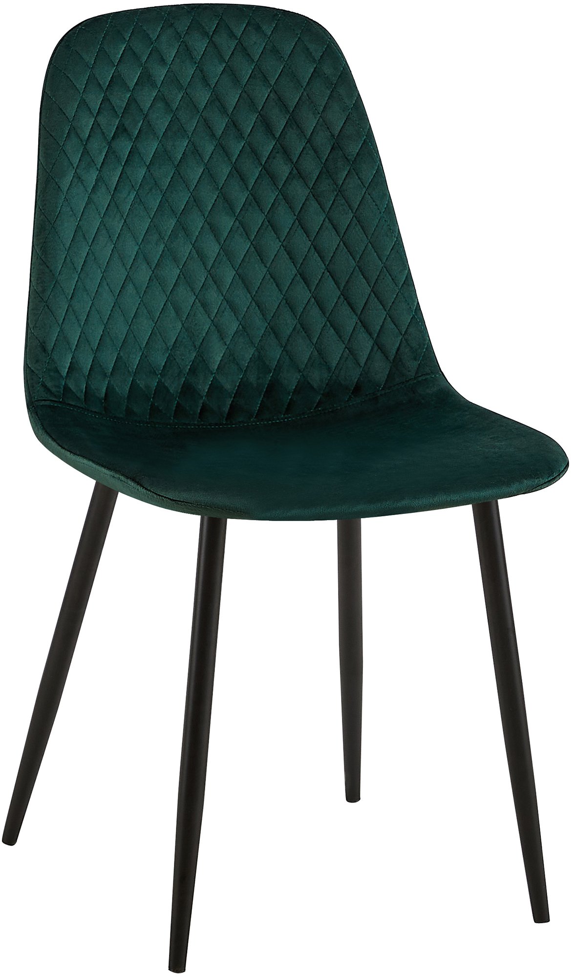 Lot de 4 Chaises de salle à manger Giverny avec Piètement en métal noir