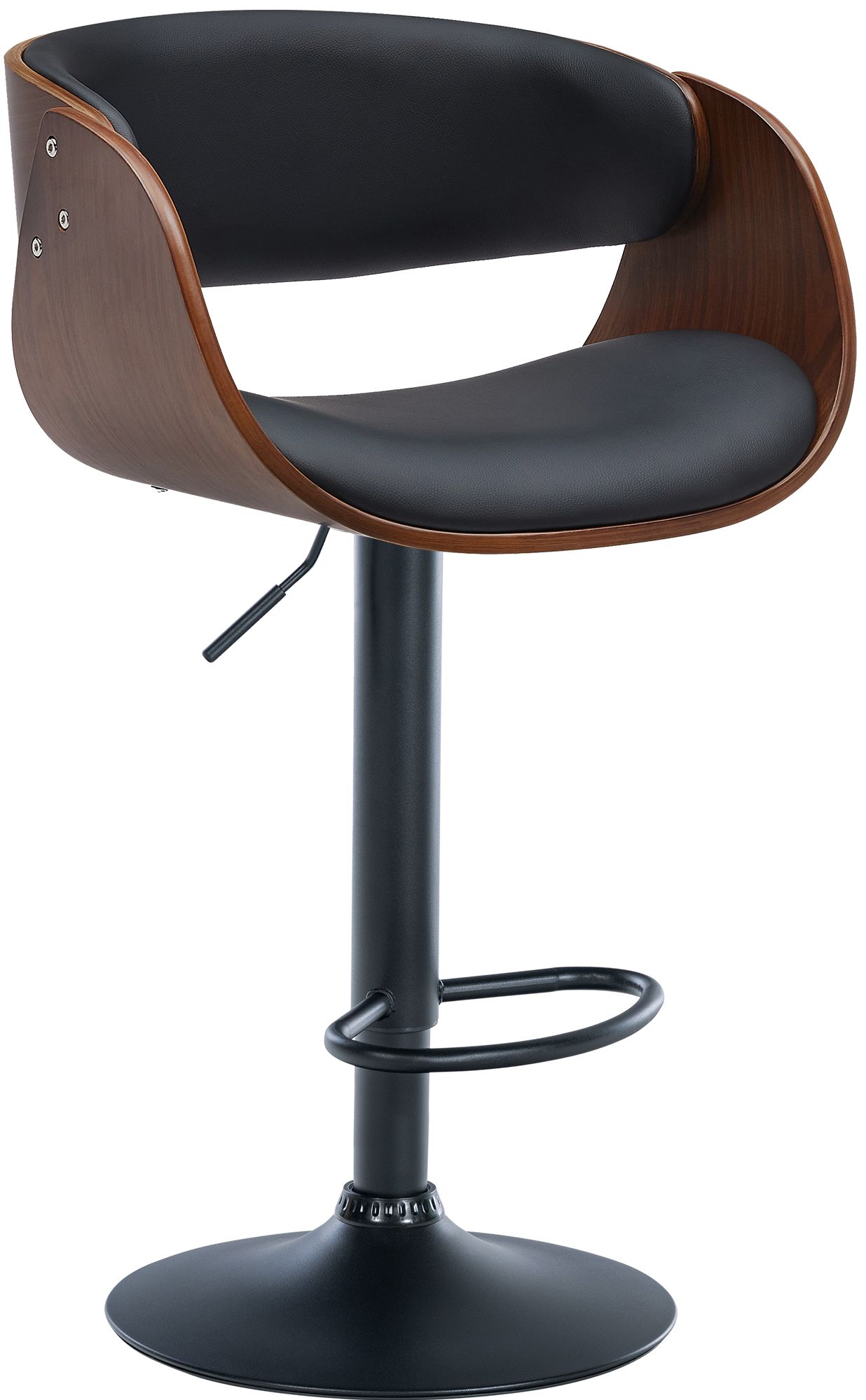 Tabouret de bar Portmore avec Coque en bois assise en similicuir