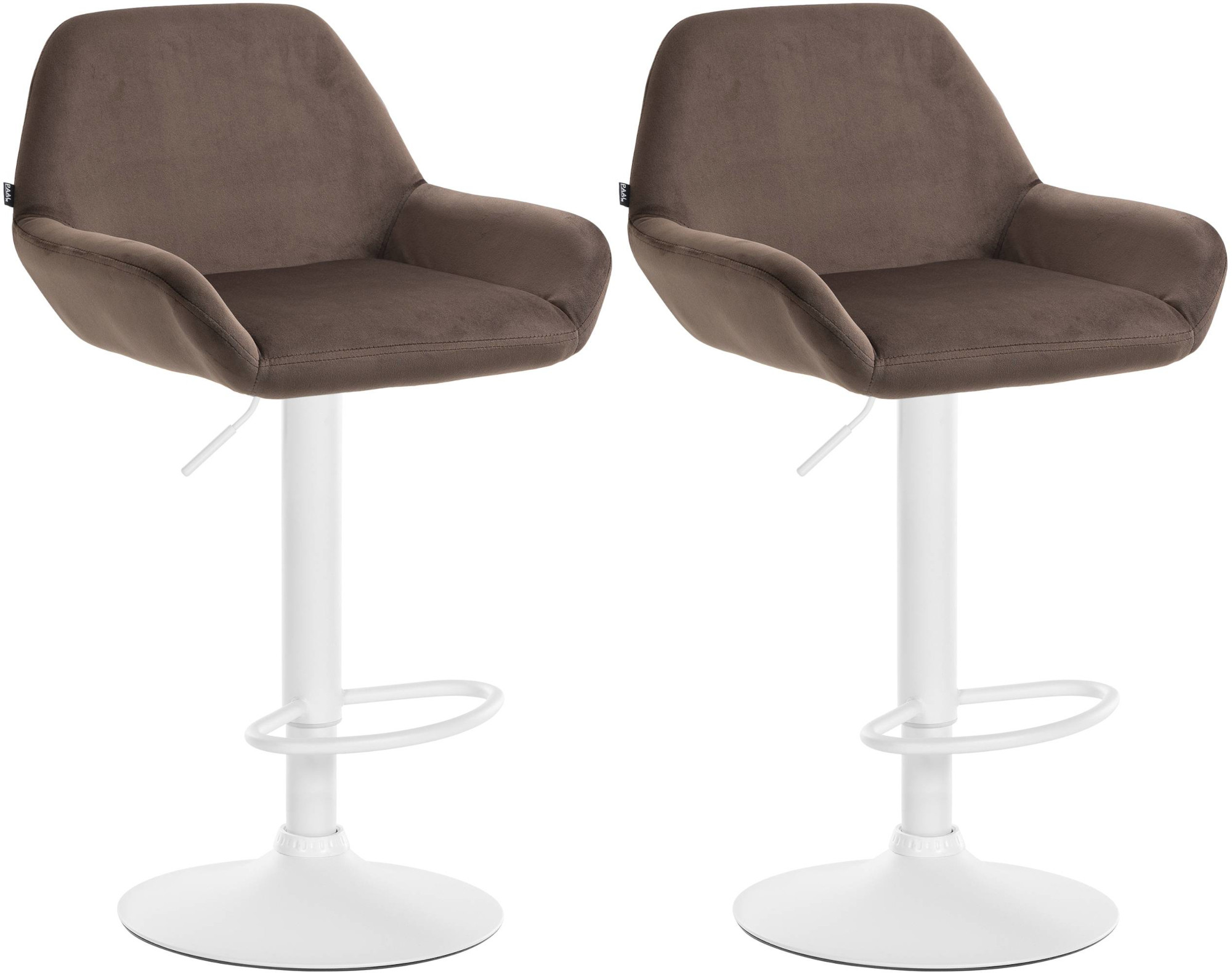 Ensemble de 2 tabourets de bar Braga en velours