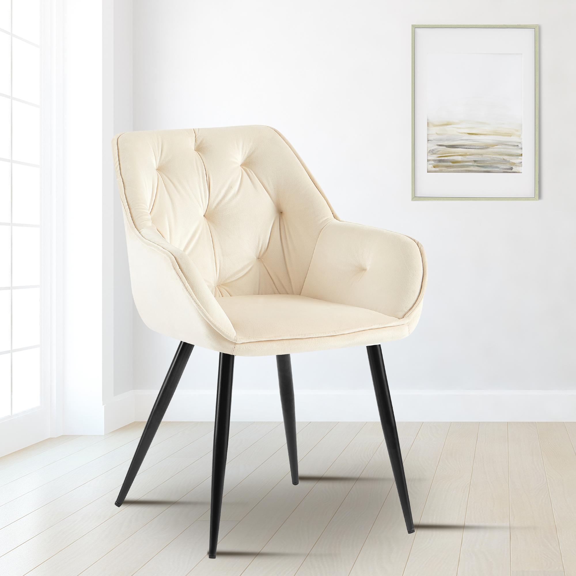 Chaise de salle à manger Cassis revêtement en velours