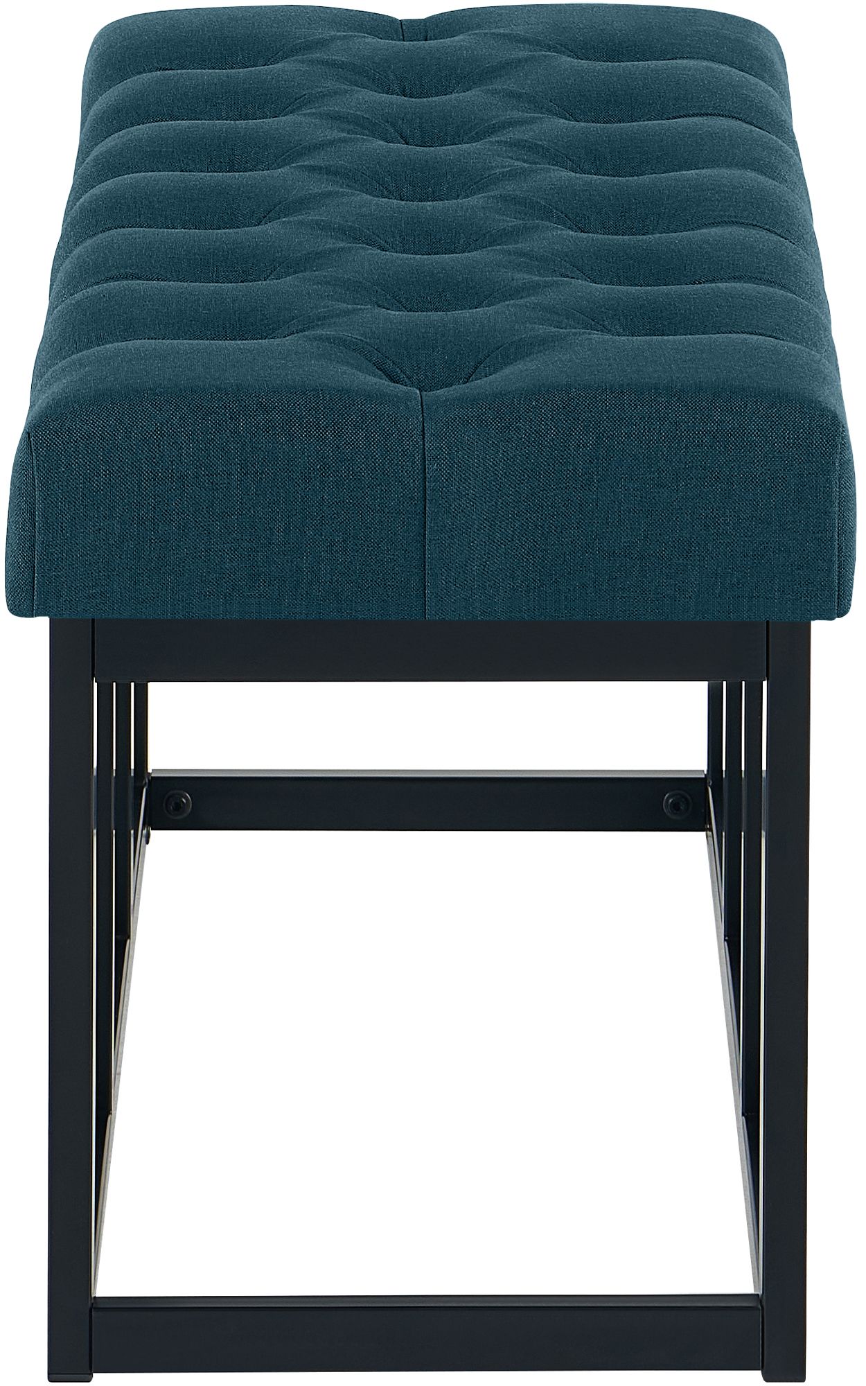 Banc Amun en tissu avec structure noire
