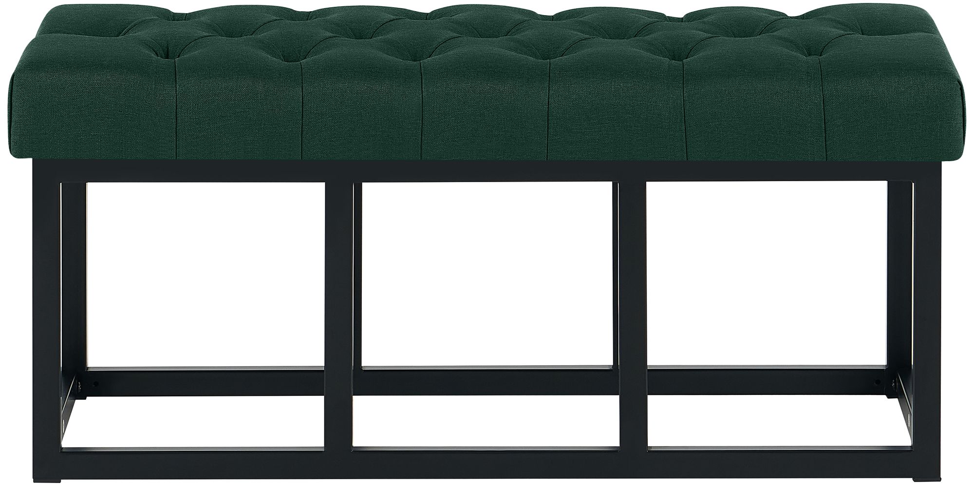 Banc Amun en tissu avec structure noire