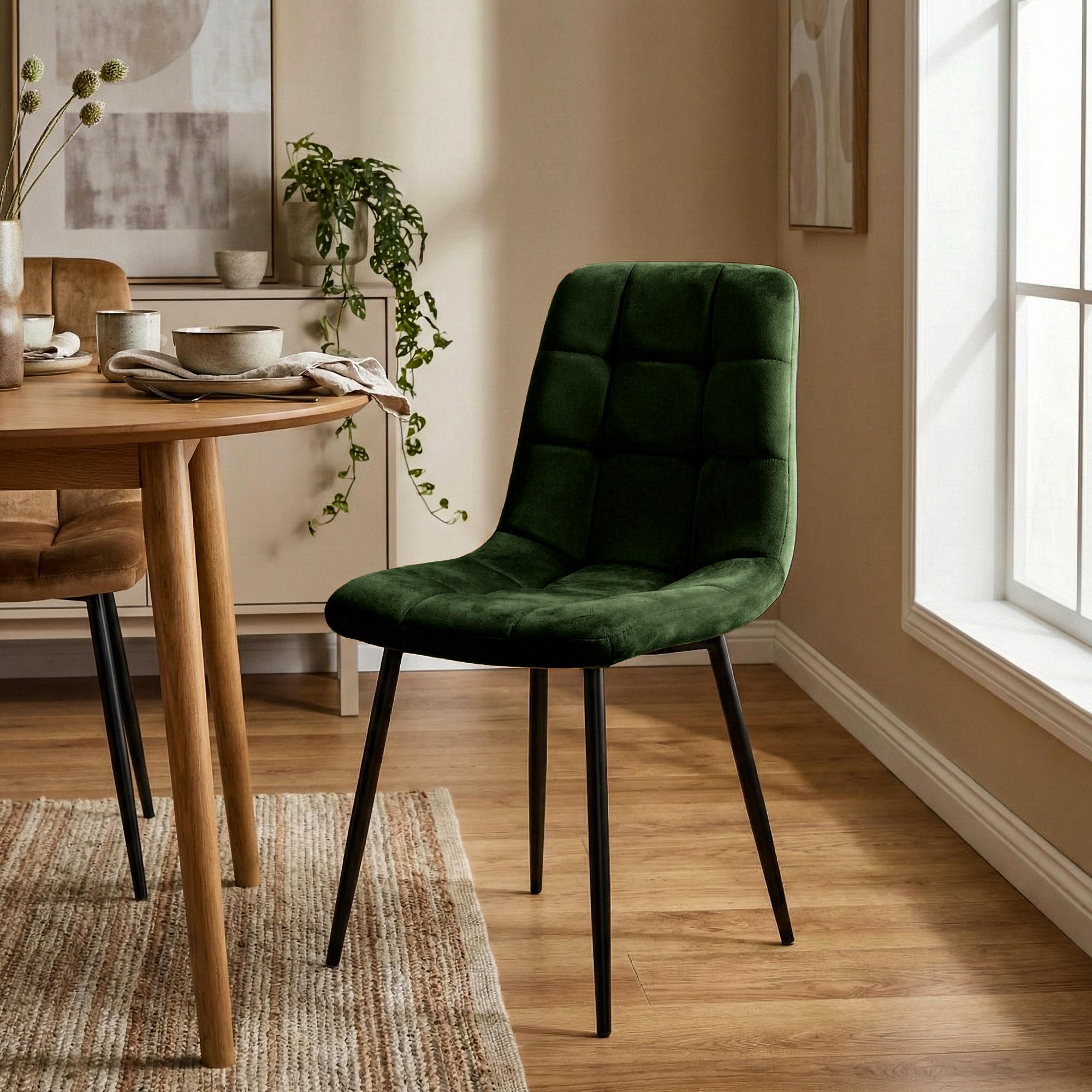 Chaise de salle a manger Antibes en velours