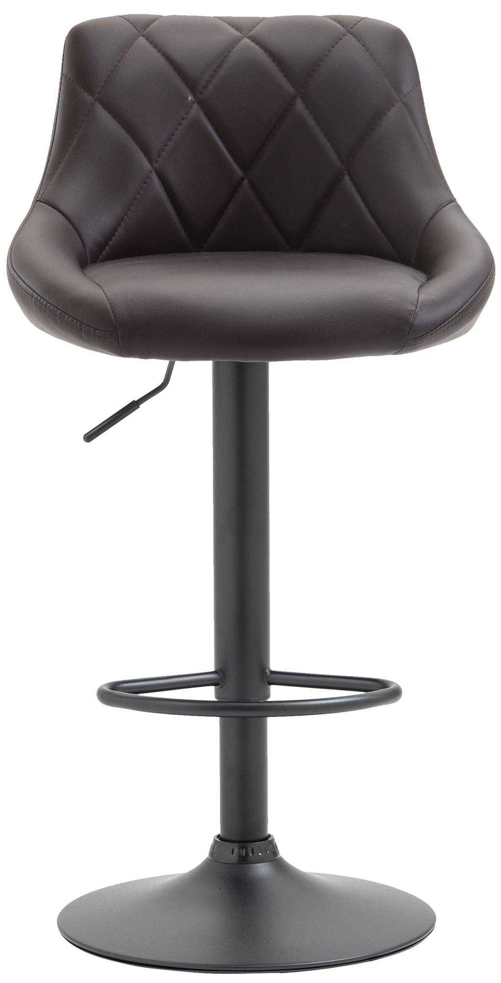 Tabouret de bar Lazio en similicuir avec pied en métal