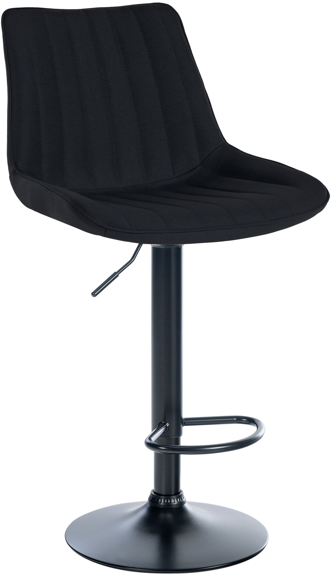 Tabouret de bar Toni en Tissu Pied trompette en Métal