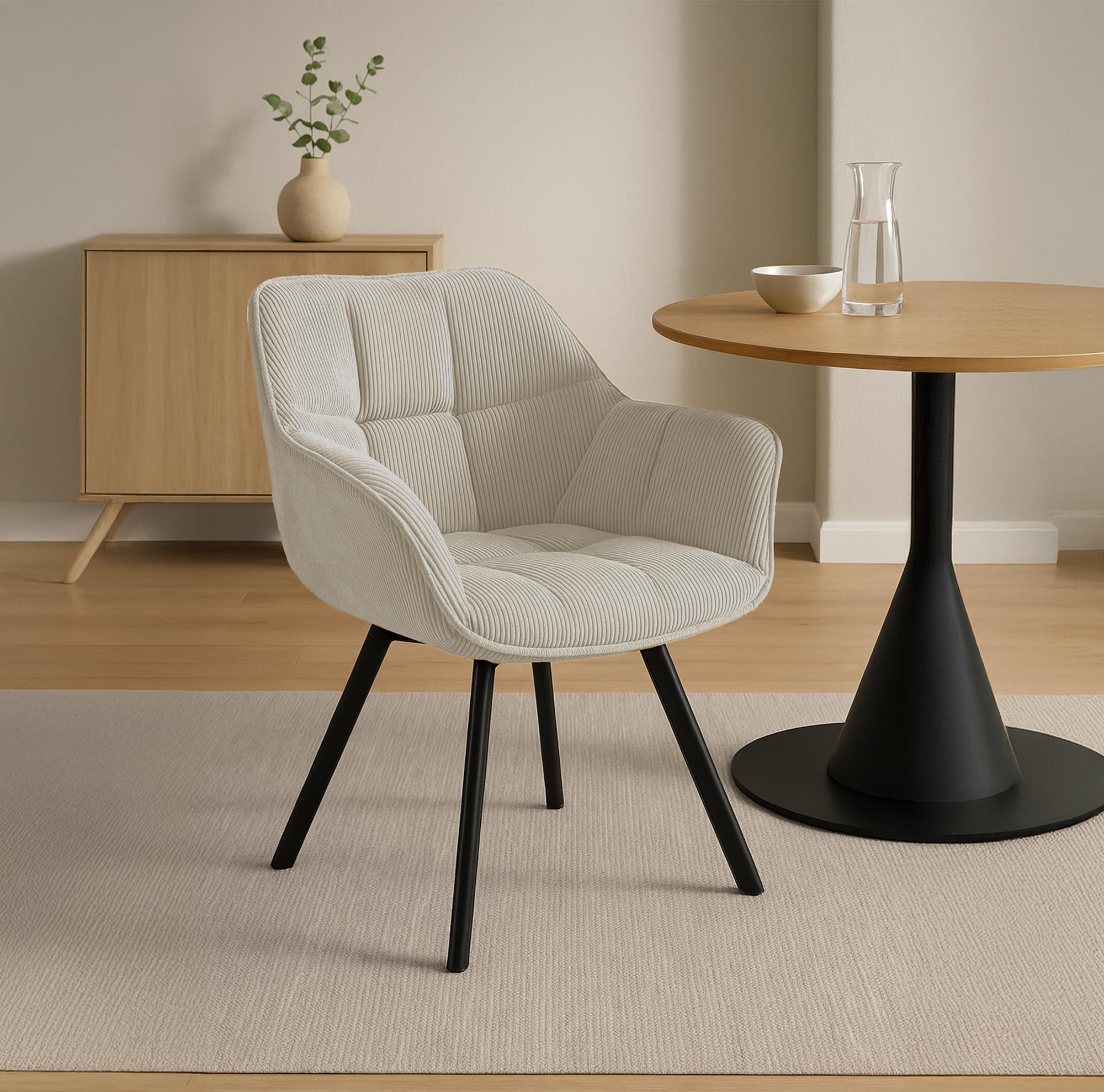 Chaise de salle à manger Jordi Cord