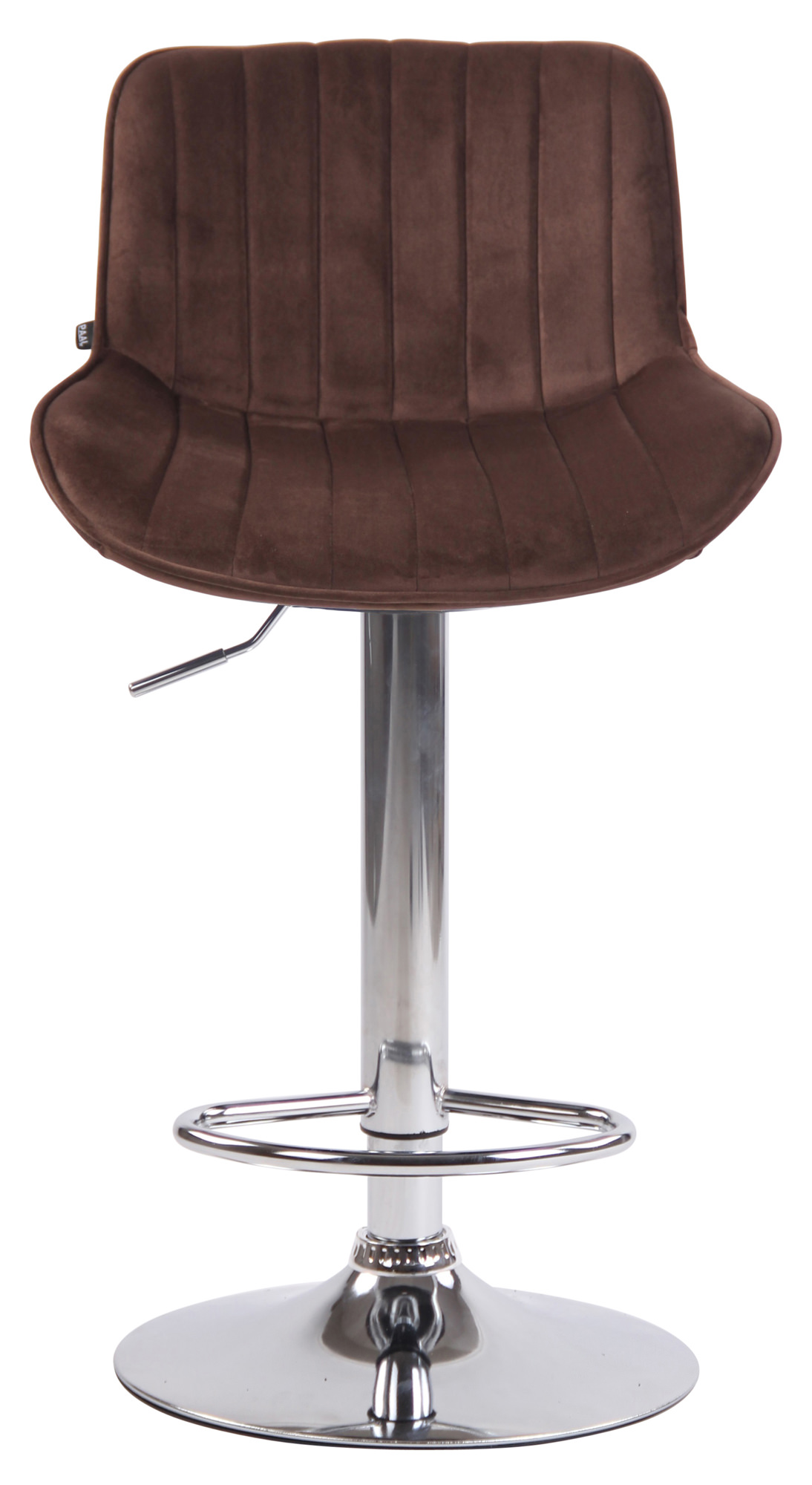 Tabouret de bar Lentini en Velours avec Piètement trompette en Métal