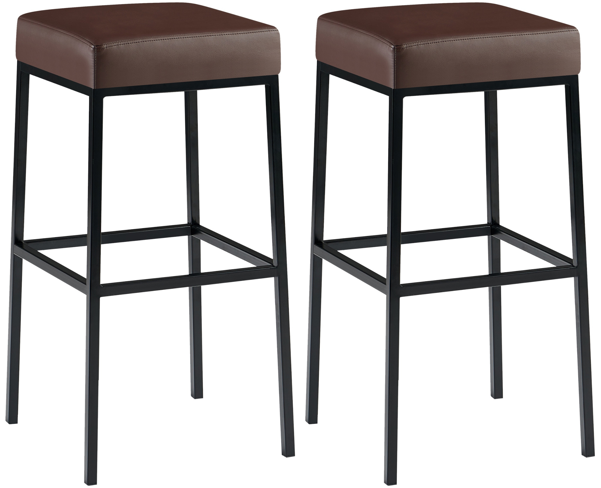 Set de 2 tabourets de bar Montreal revêtement en simili cuir