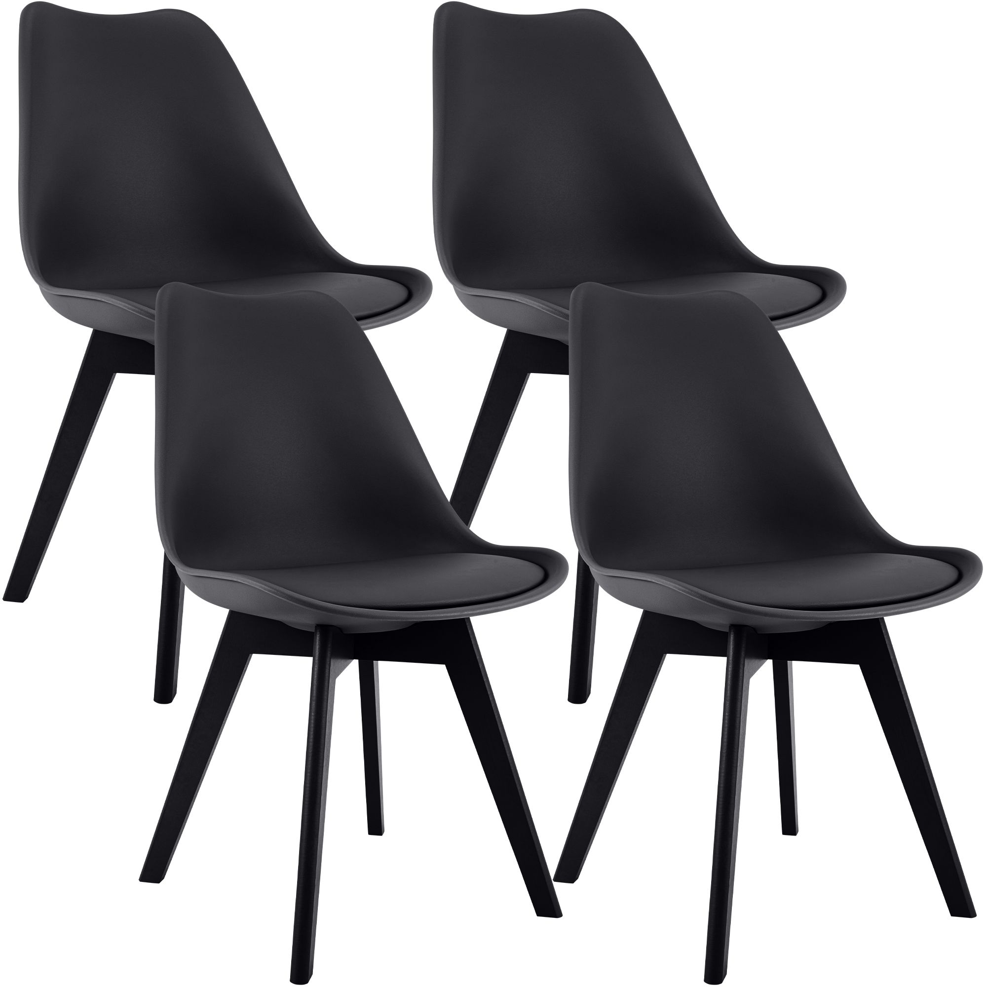 Lot de 4 chaises de salle a manger Linares