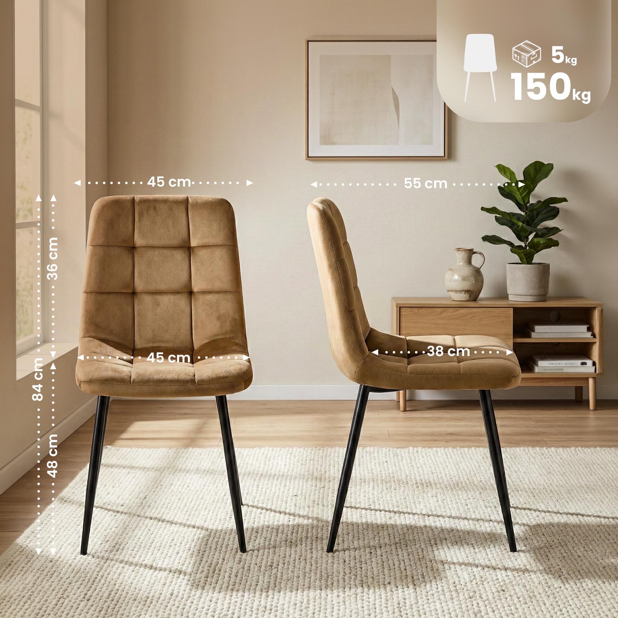 Lot de 4 chaises de salle a manger Antibes
